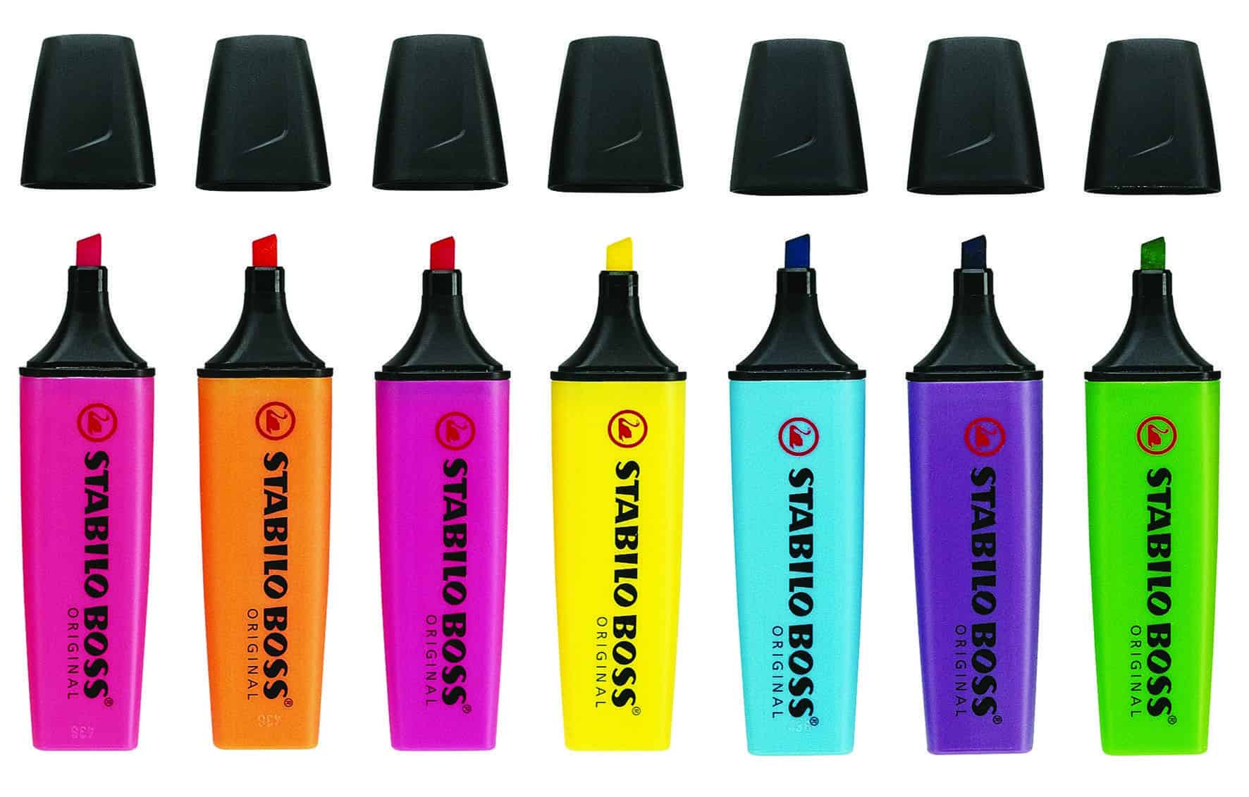 Highlighter - Stabilo Boss Original - Pack of 4/6/8 - Assorted Colours