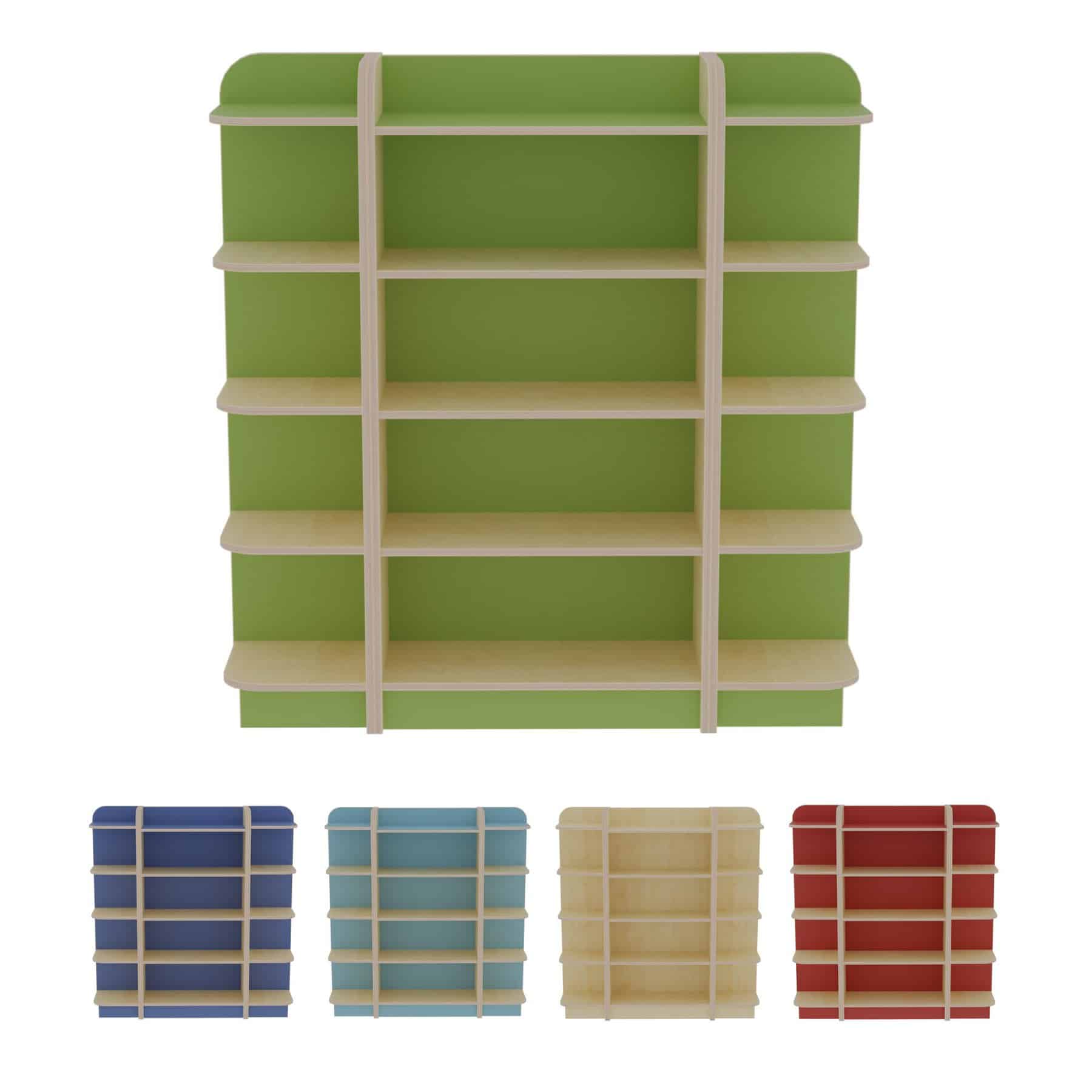 Creative Library Bookcase Set With Left & Right Hand Curved Ends