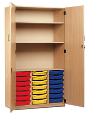 21 Tray Cupboard Unit With Doors