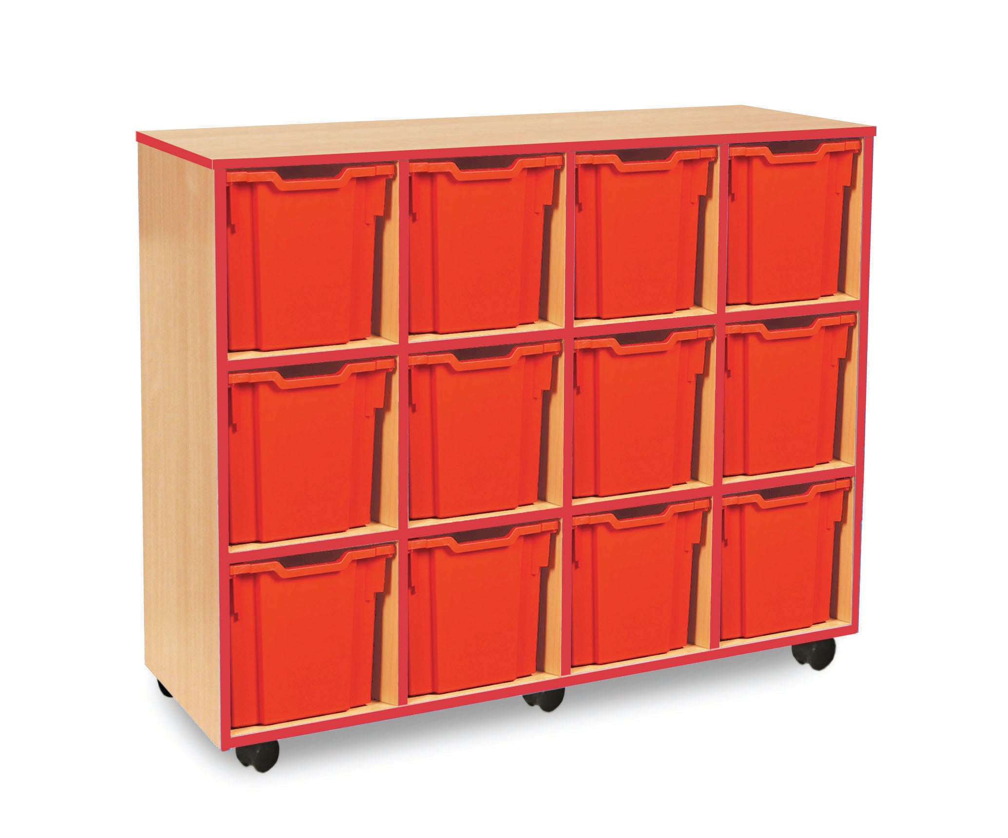 12 Jumbo Tray Unit With Coloured Edge