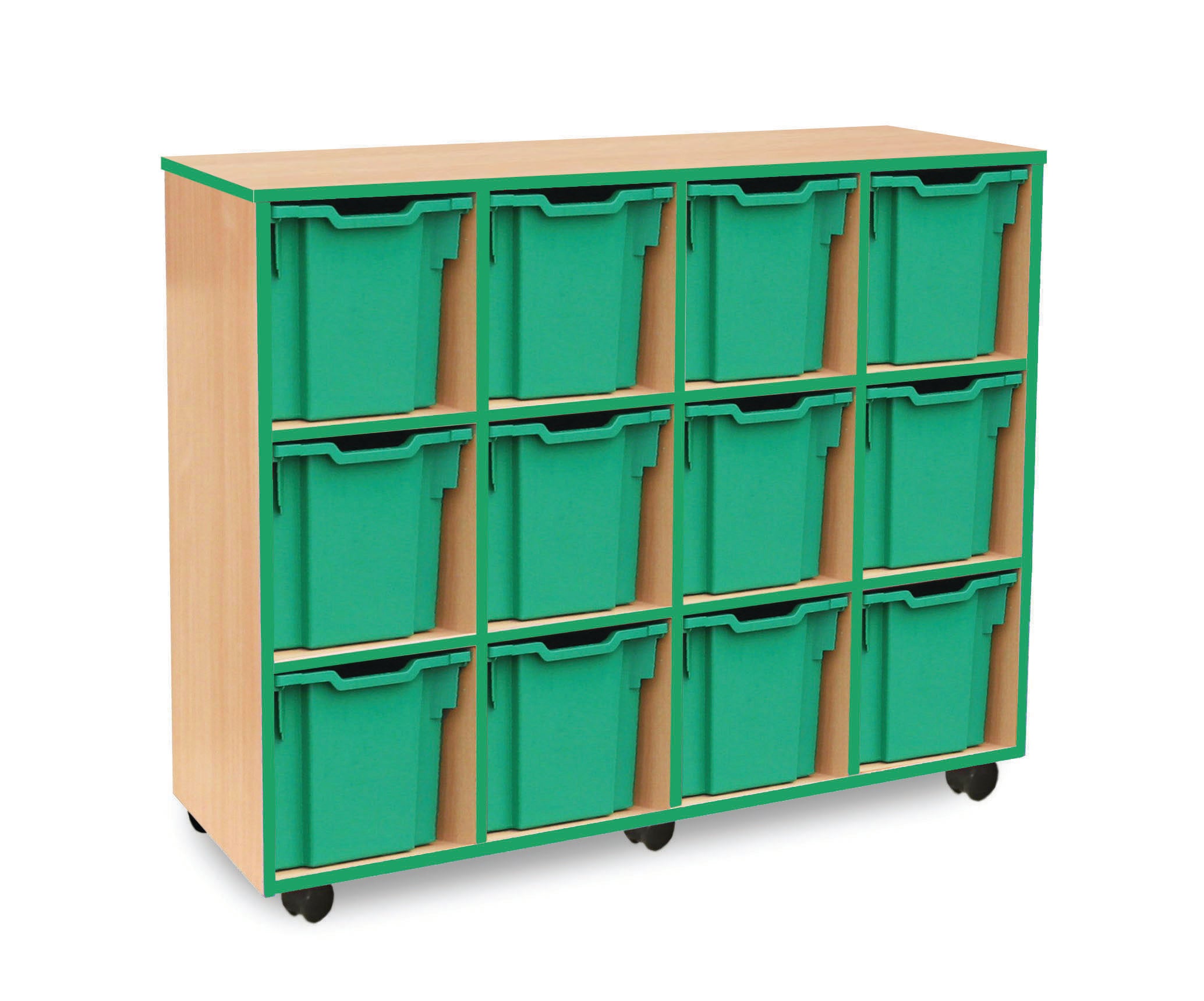 12 Jumbo Tray Unit With Coloured Edge