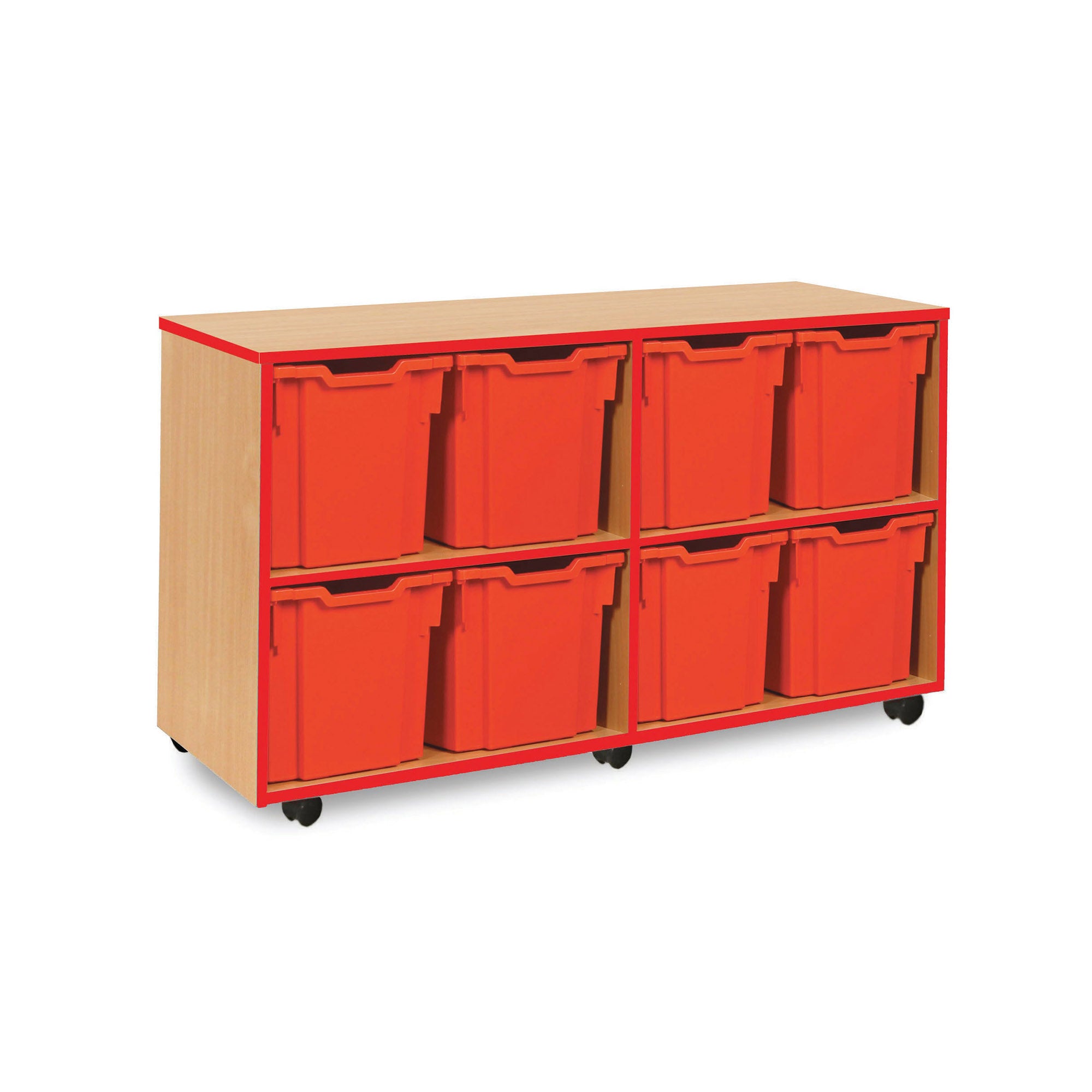8 Jumbo Tray Unit With Coloured Edge