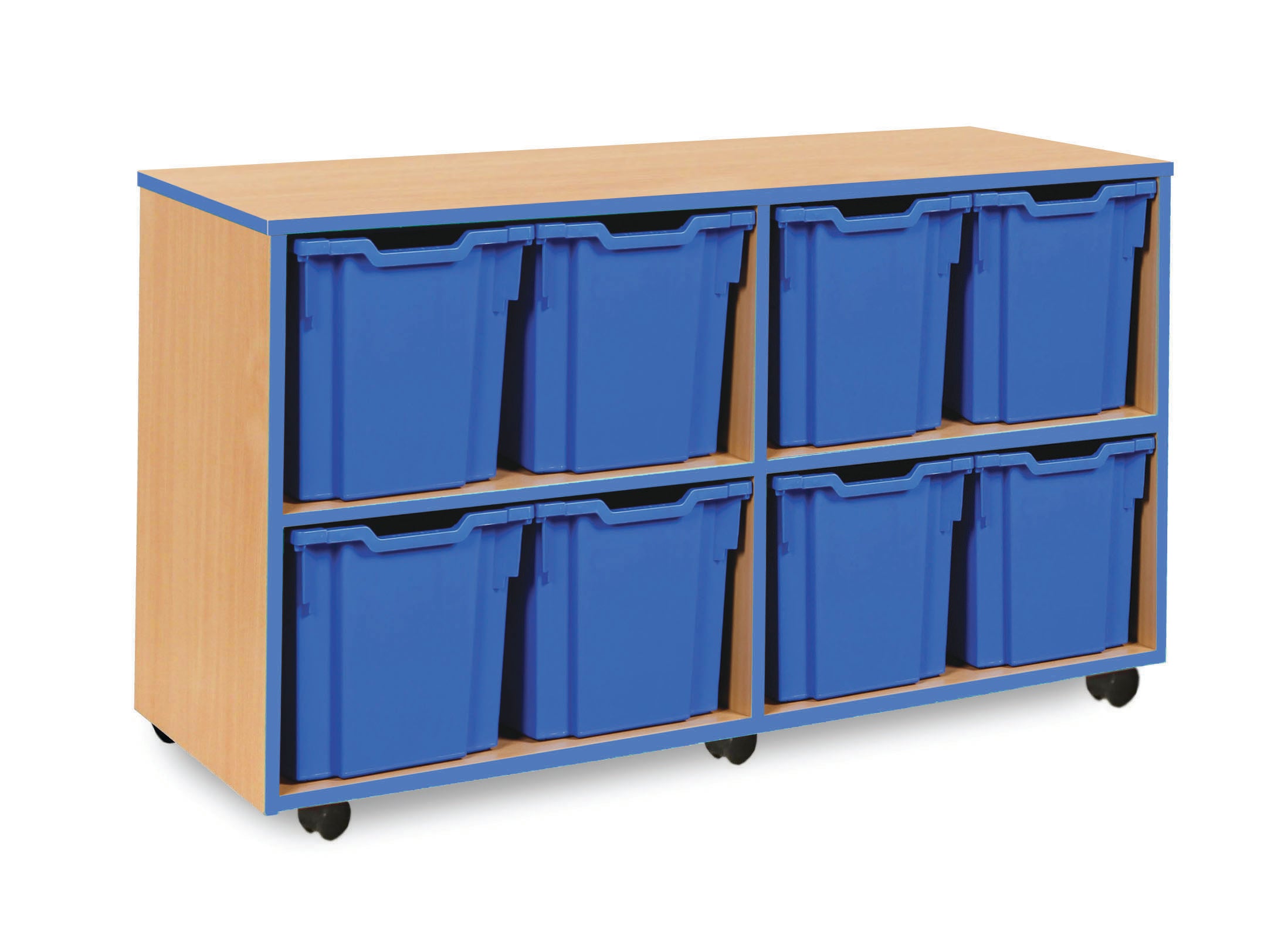8 Jumbo Tray Unit With Coloured Edge