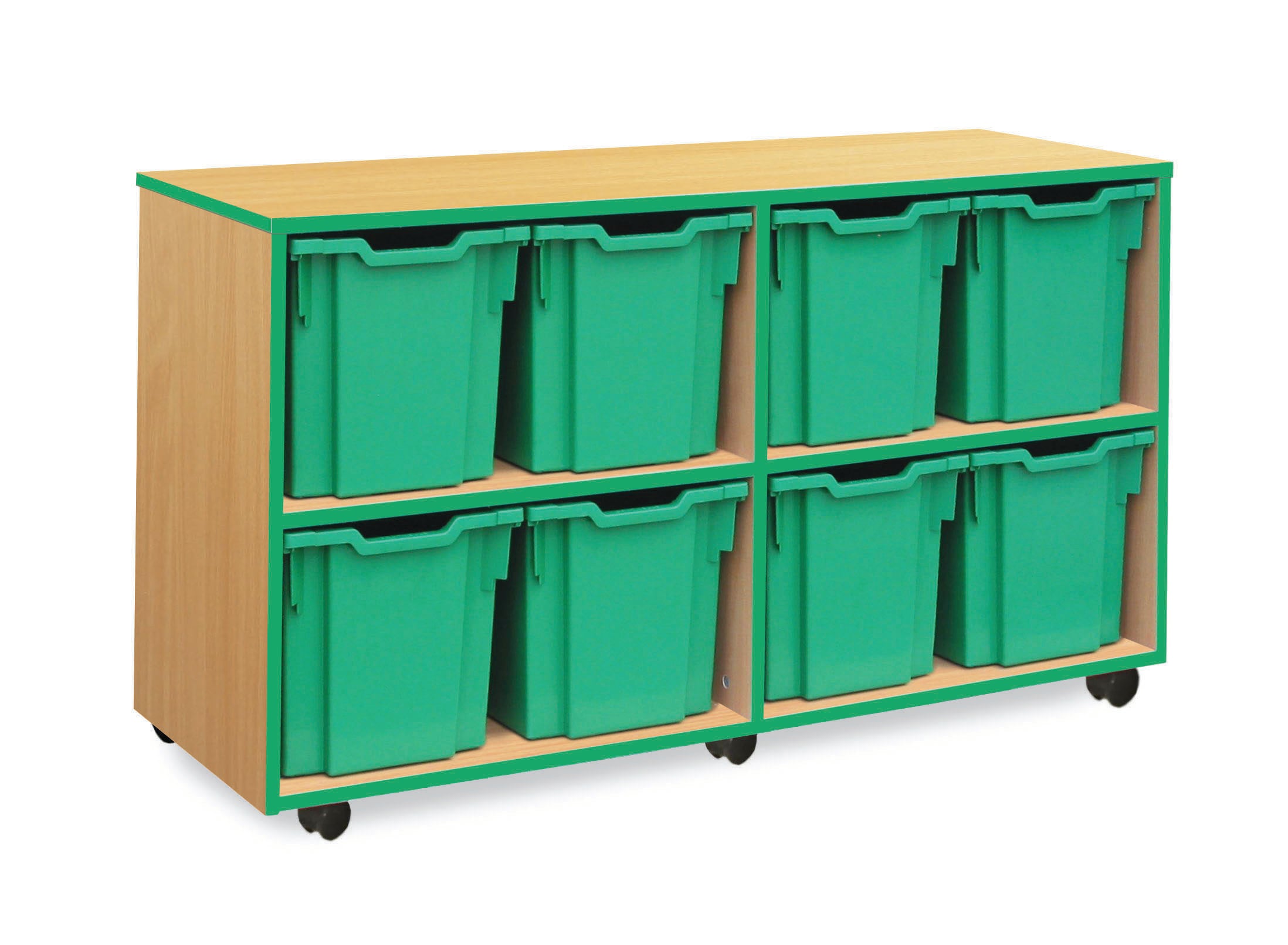 8 Jumbo Tray Unit With Coloured Edge