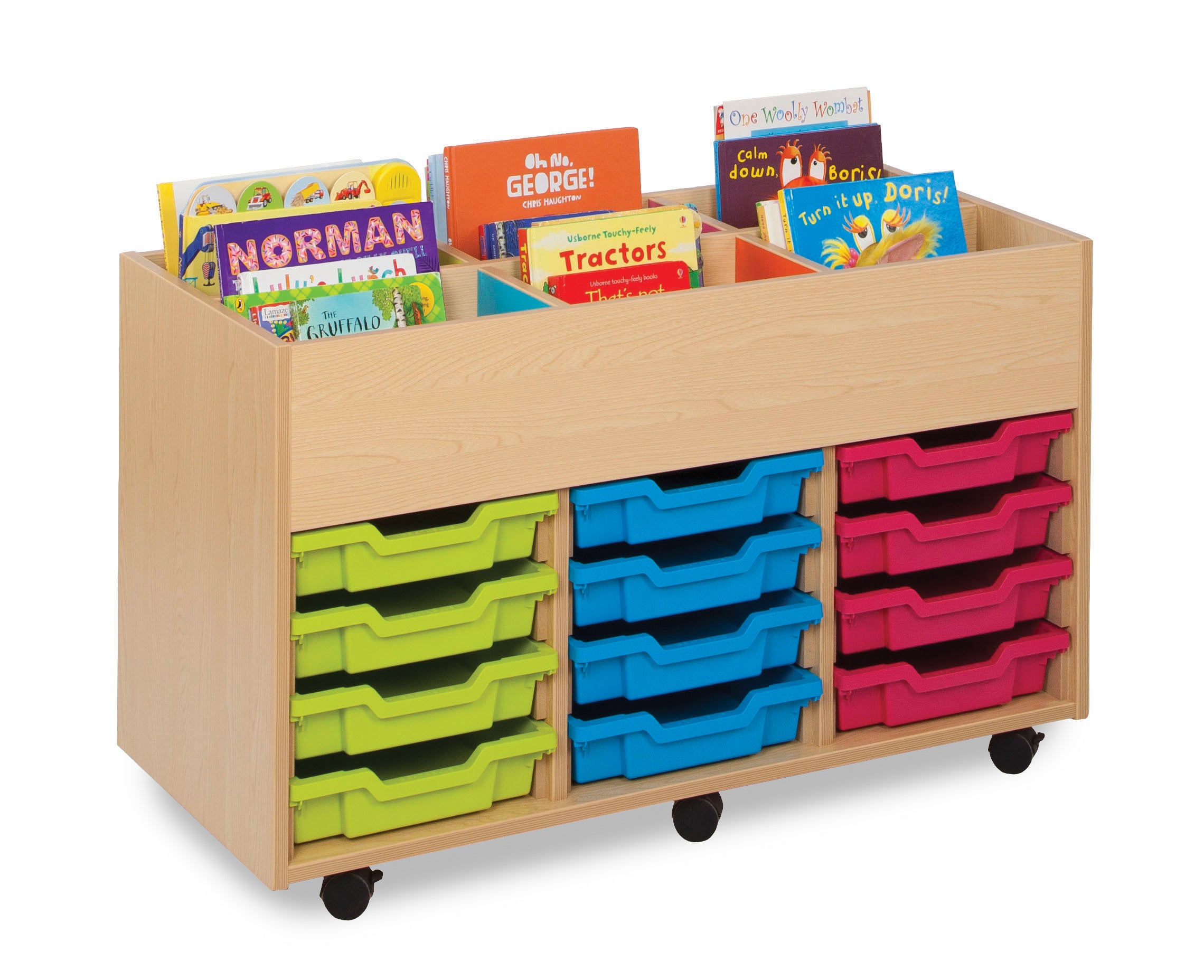 Maple Range 6 Bay Kinderbox Tray Unit