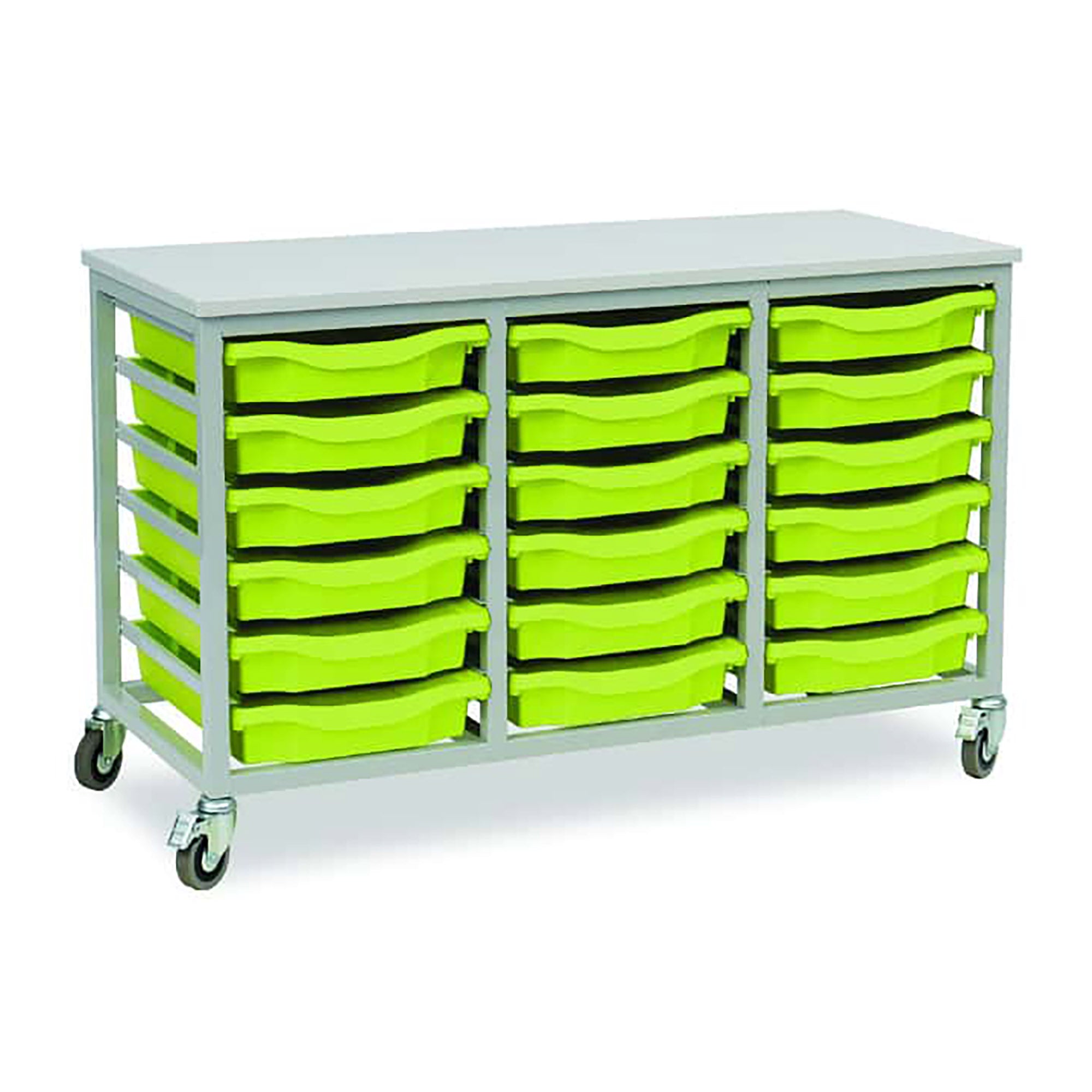 Mobile Metal 18 Tray Unit
