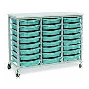 Mobile Metal 24 Tray Unit