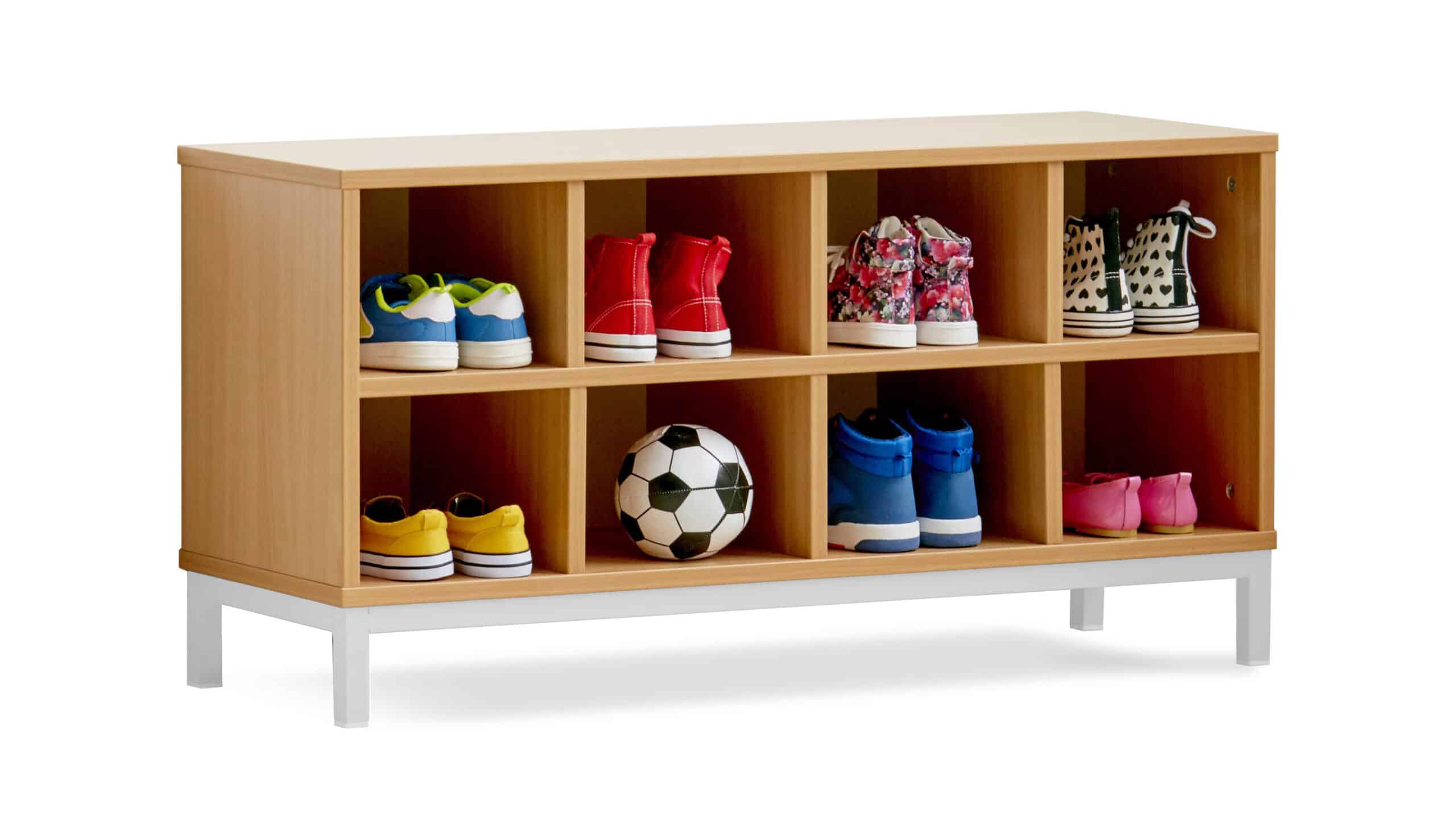 Cloakroom Bench With Open Compartments