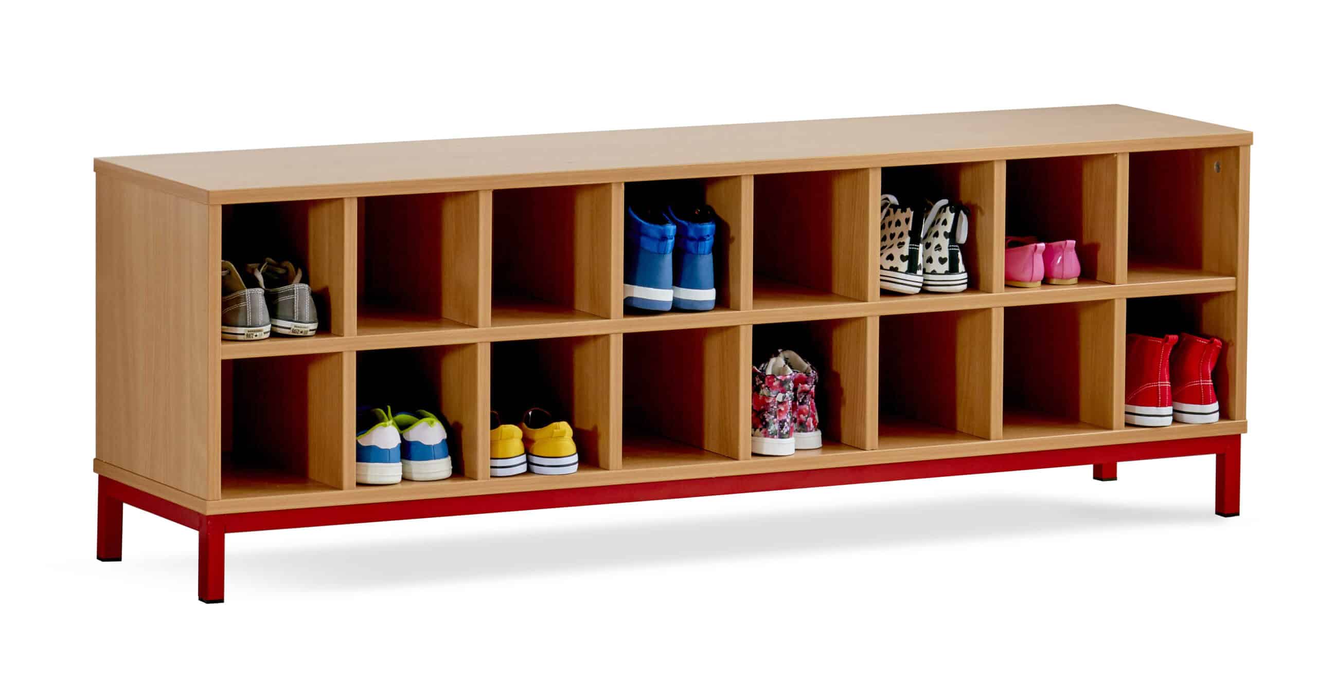 Cloakroom Bench With Open Compartments