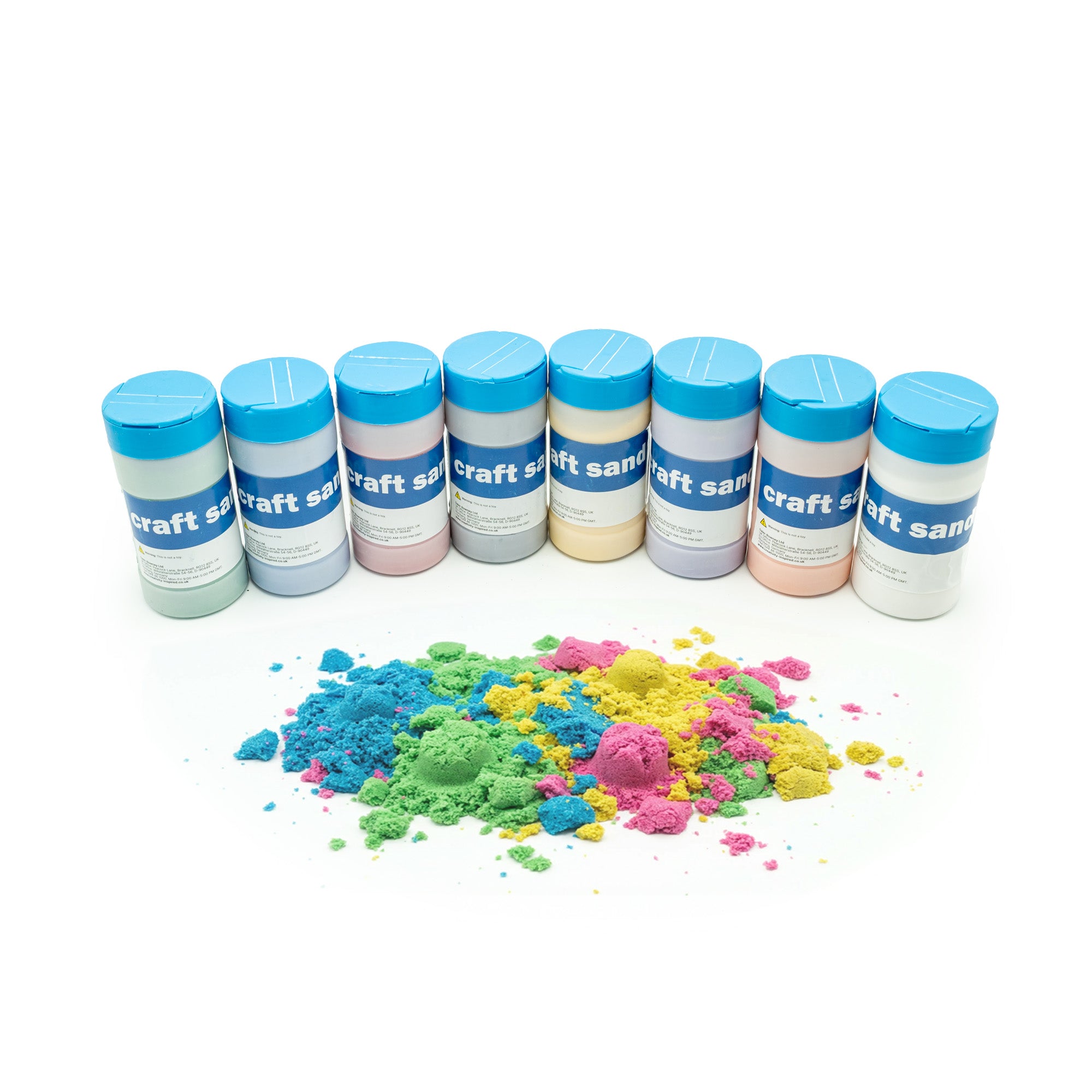 Assorted Coloured Sand Shakers - Pk8