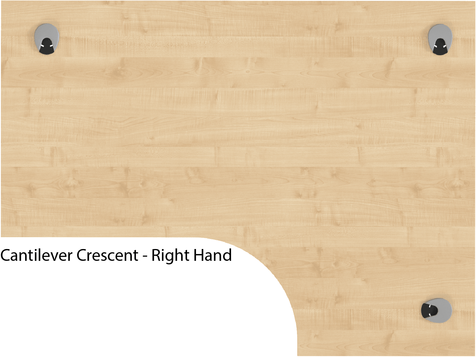 Sienna Cantilever Crescent Desk