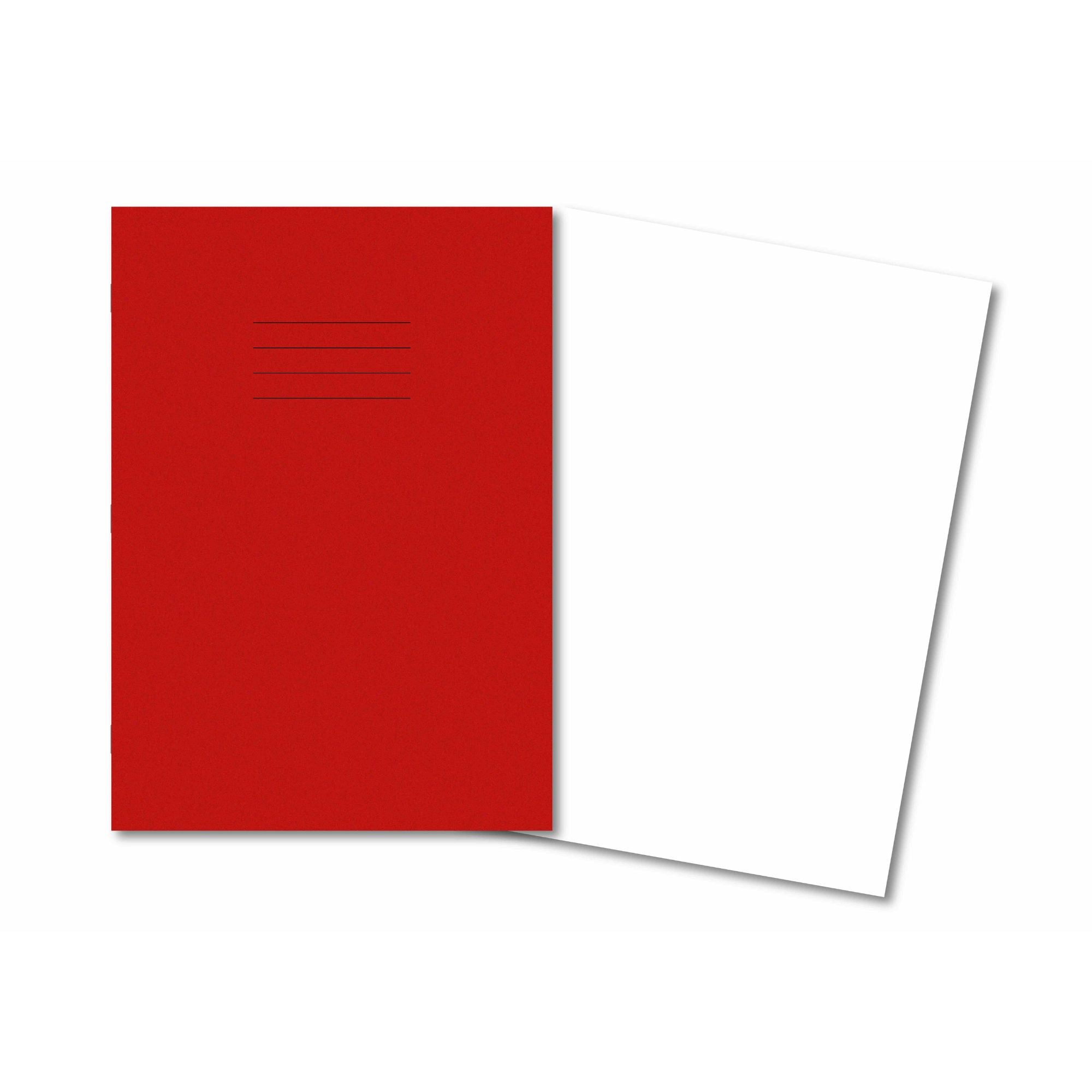Classic Exercise Books A4 64 Page Blank Red - Pk50
