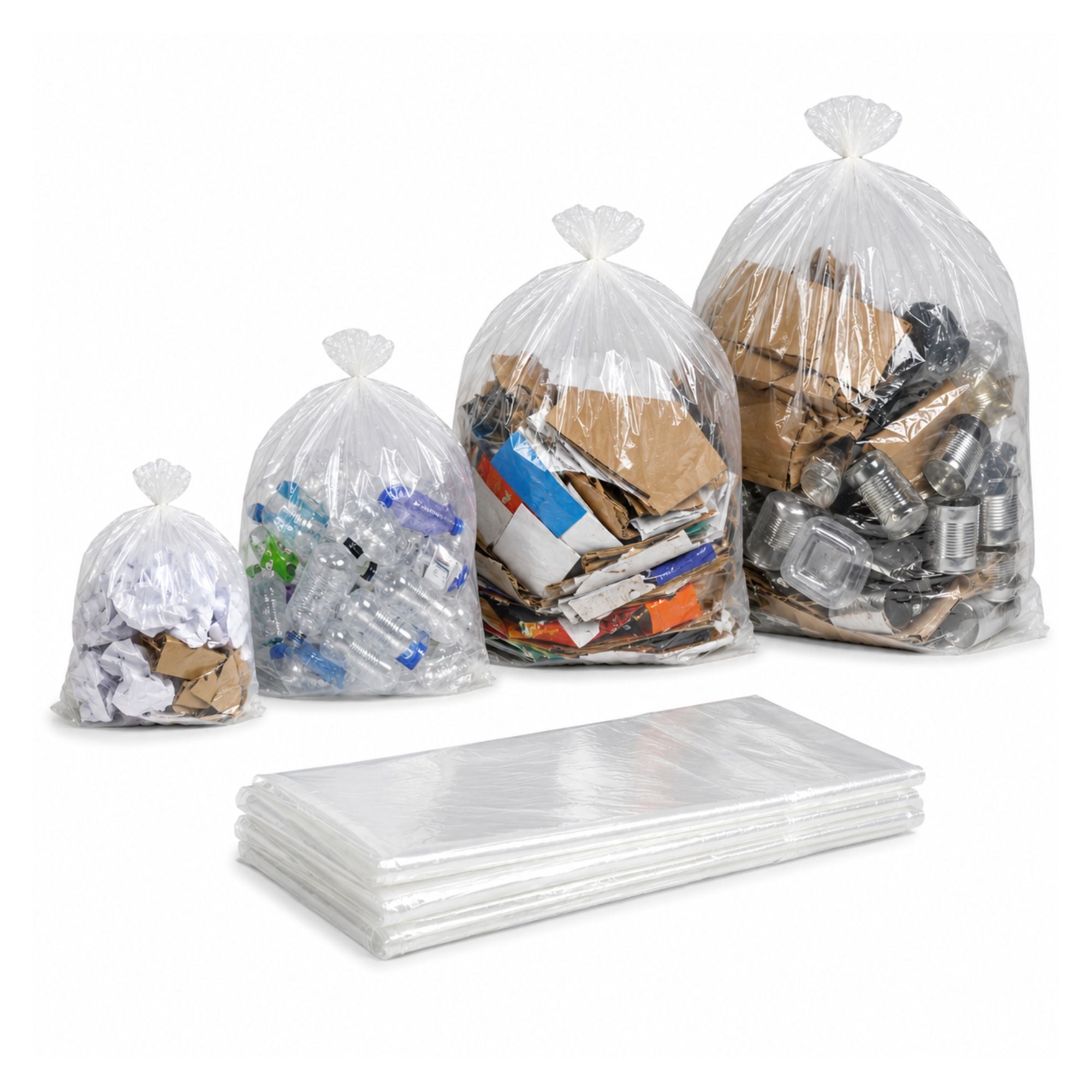 Clear Bin Bag Liner Refuse Sacks