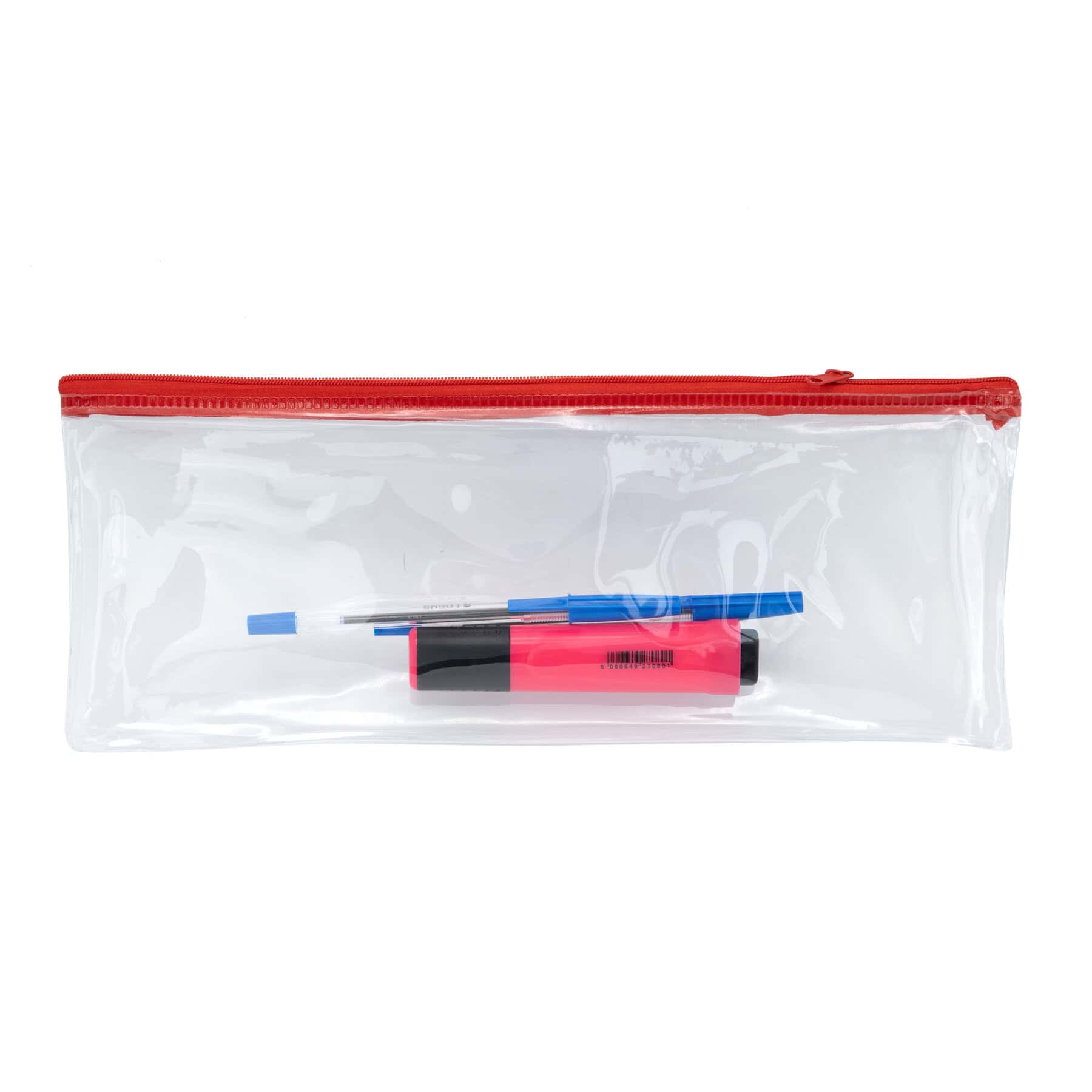 Clear Pencil Cases 330x127mm- Pk12