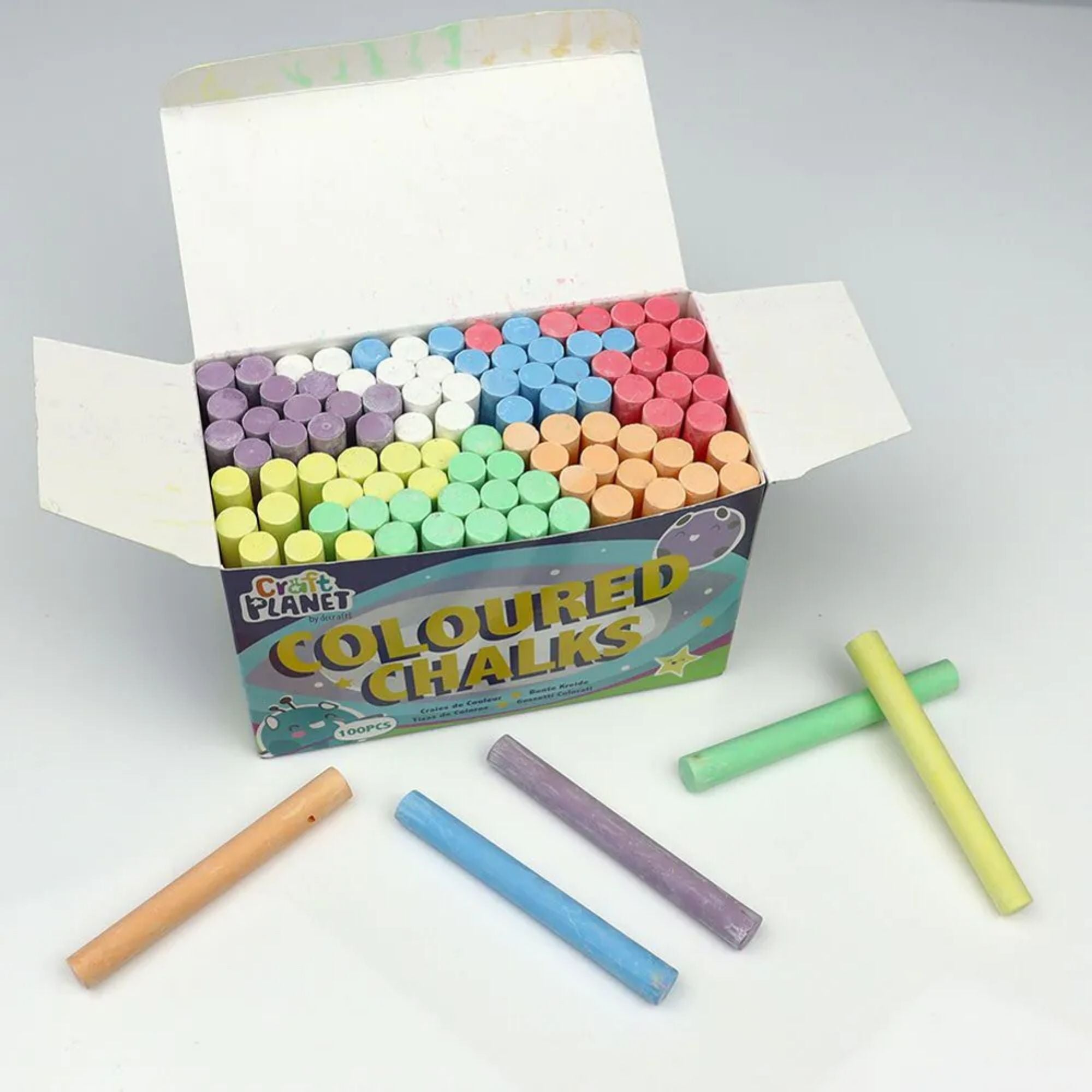 White/Coloured Chalk - Pk 100