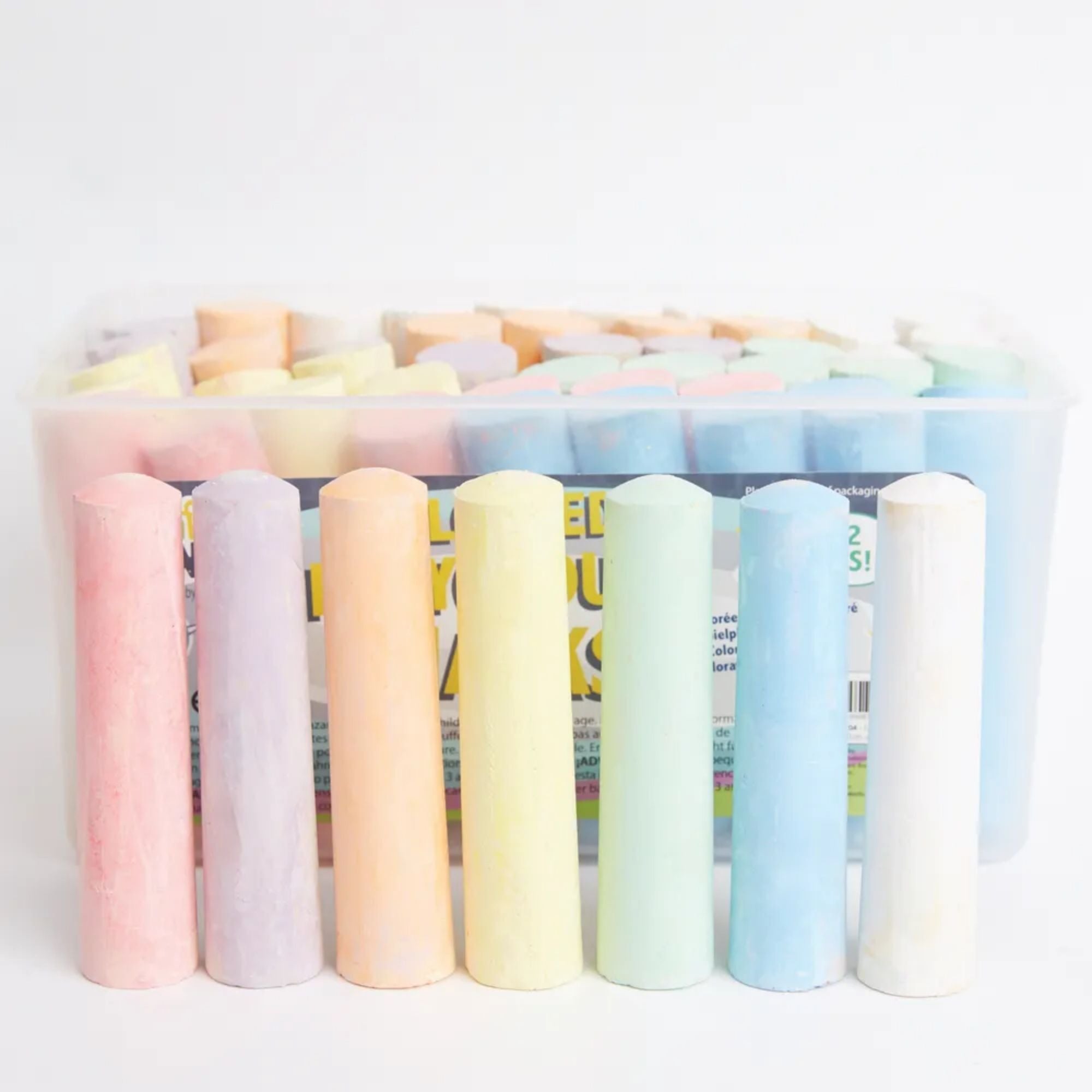 White/Coloured Playground Chalk - Tub of 52