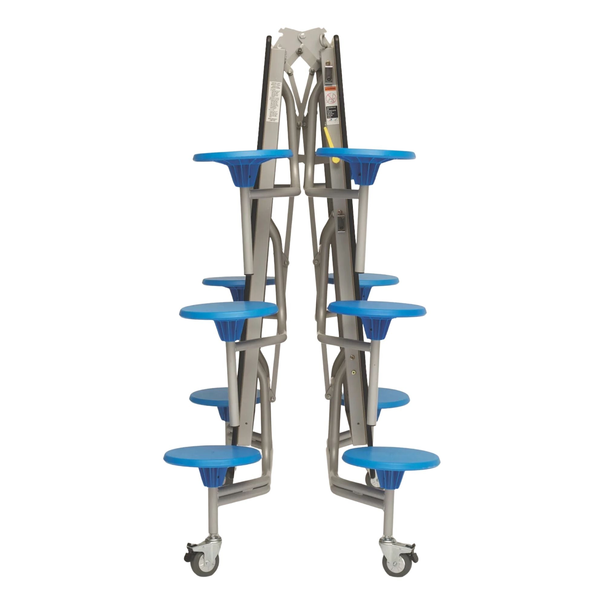 Rectangular Mobile Folding Stool Table