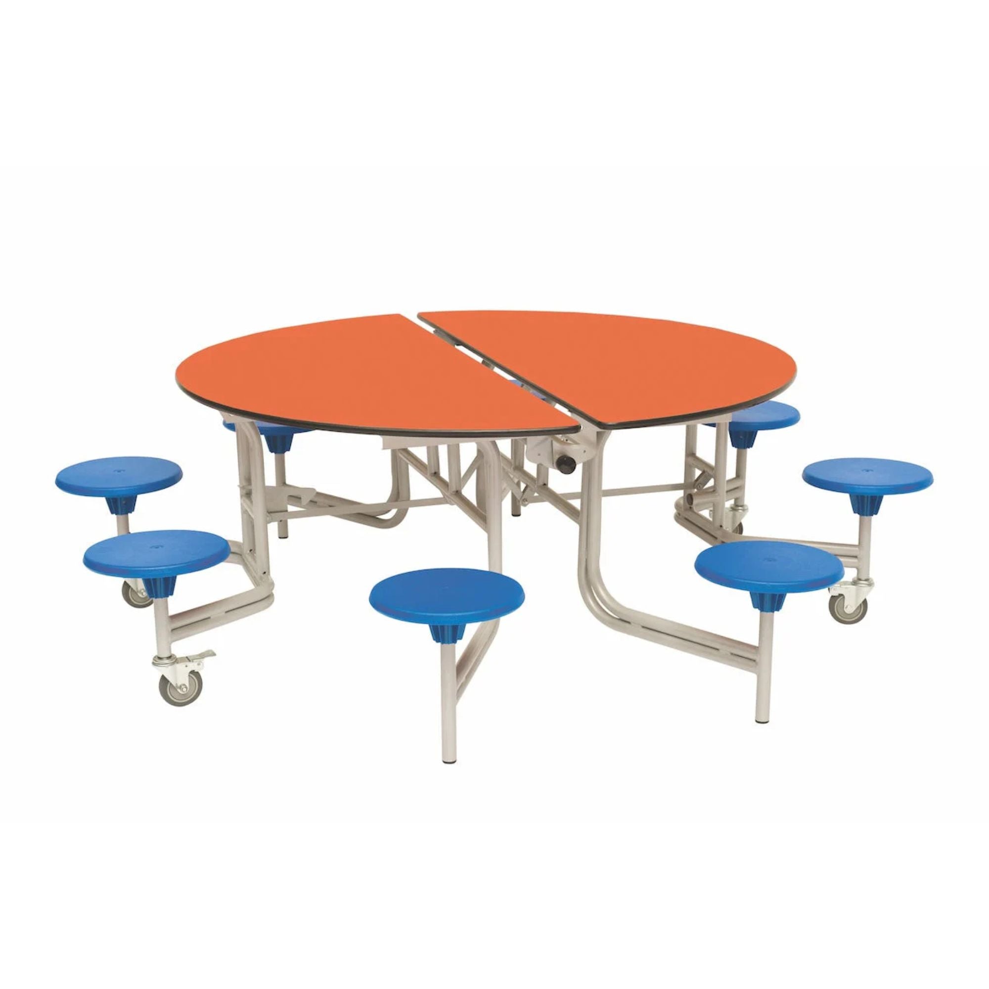 Shaped Mobile Folding Stool Table