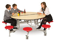 Shaped Mobile Folding Stool Table