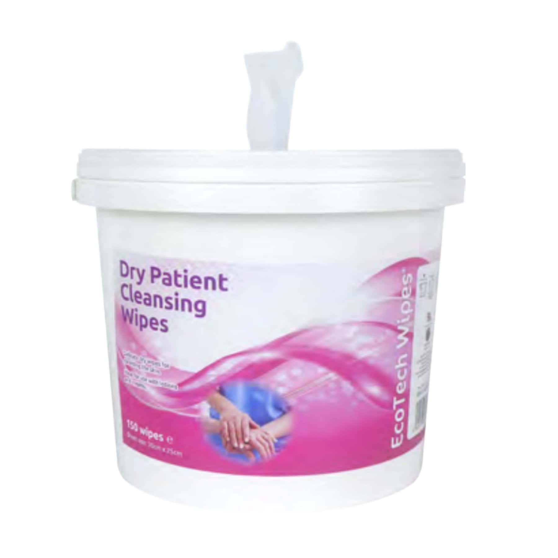 Dry Patient Cleansing Wipes Tub - pk 150