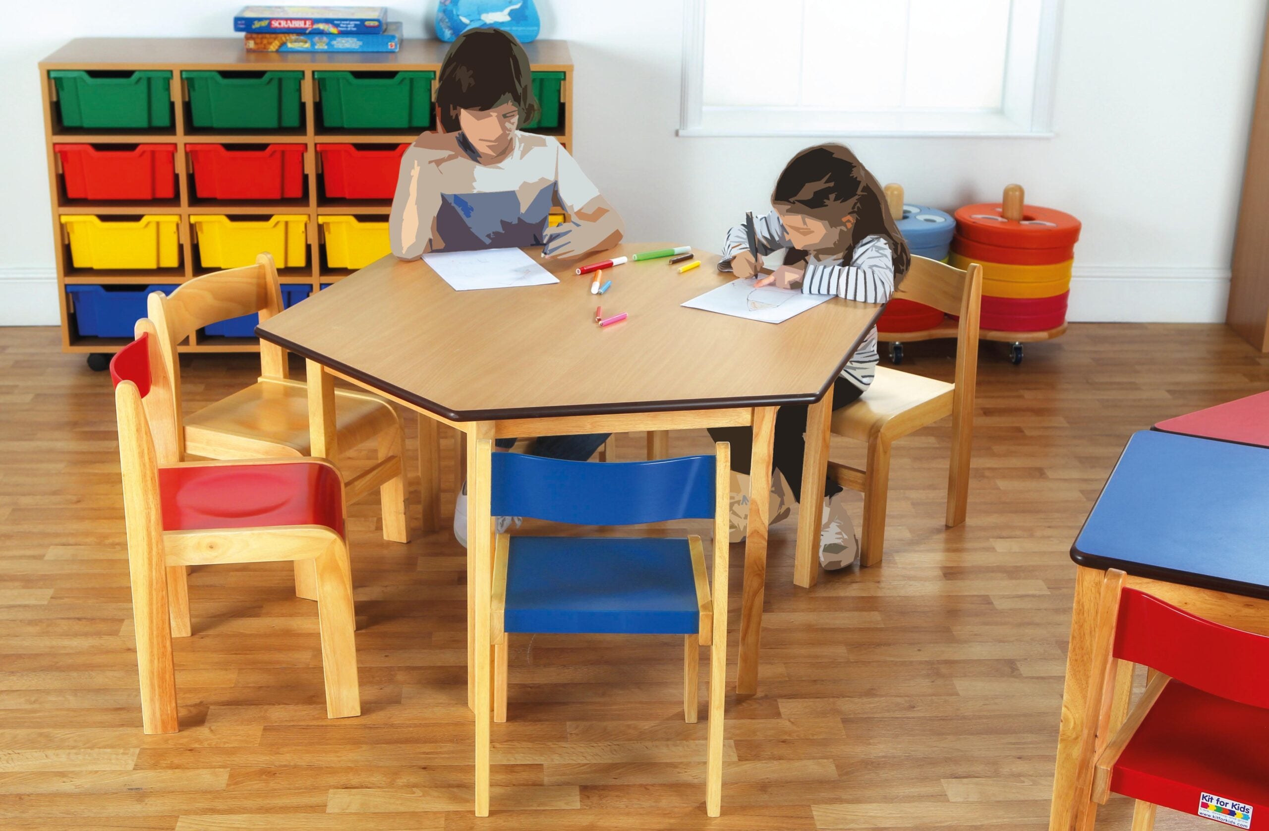 Early Years Trapezoidal Table
