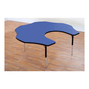 Blue Teachers Flower Height Adjustable Table