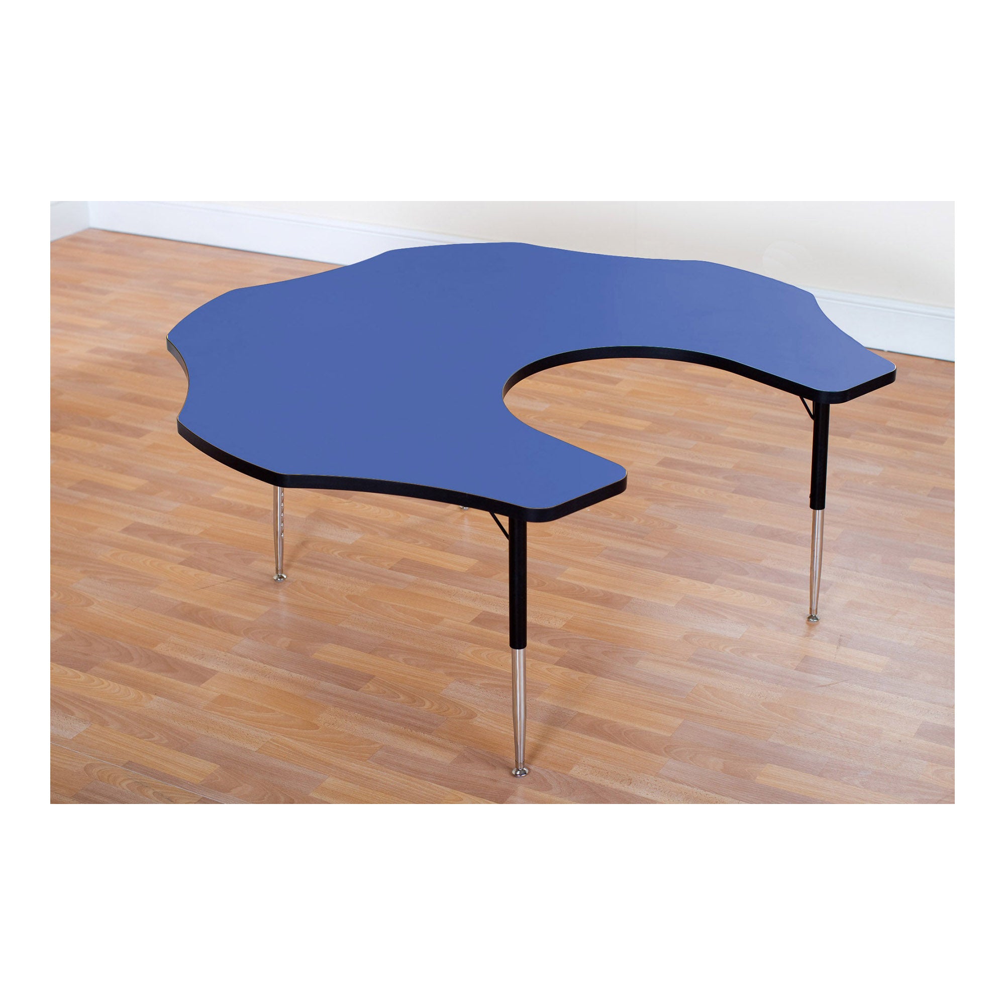 Blue Teachers Flower Height Adjustable Table