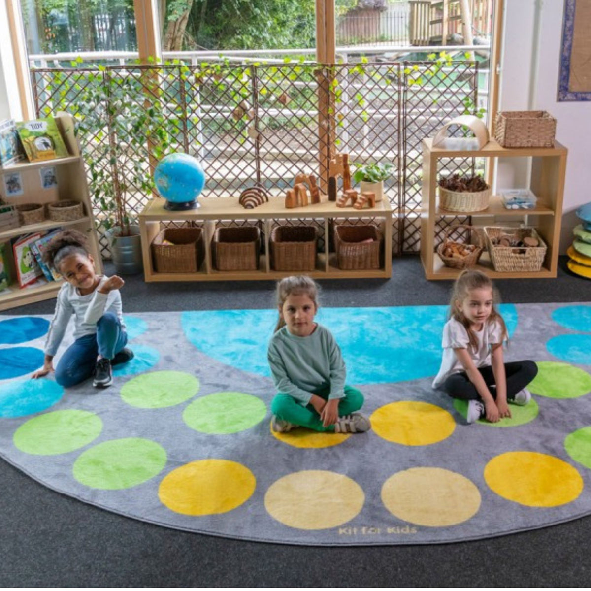 Large Semi Circle Placement Carpet 4x2m