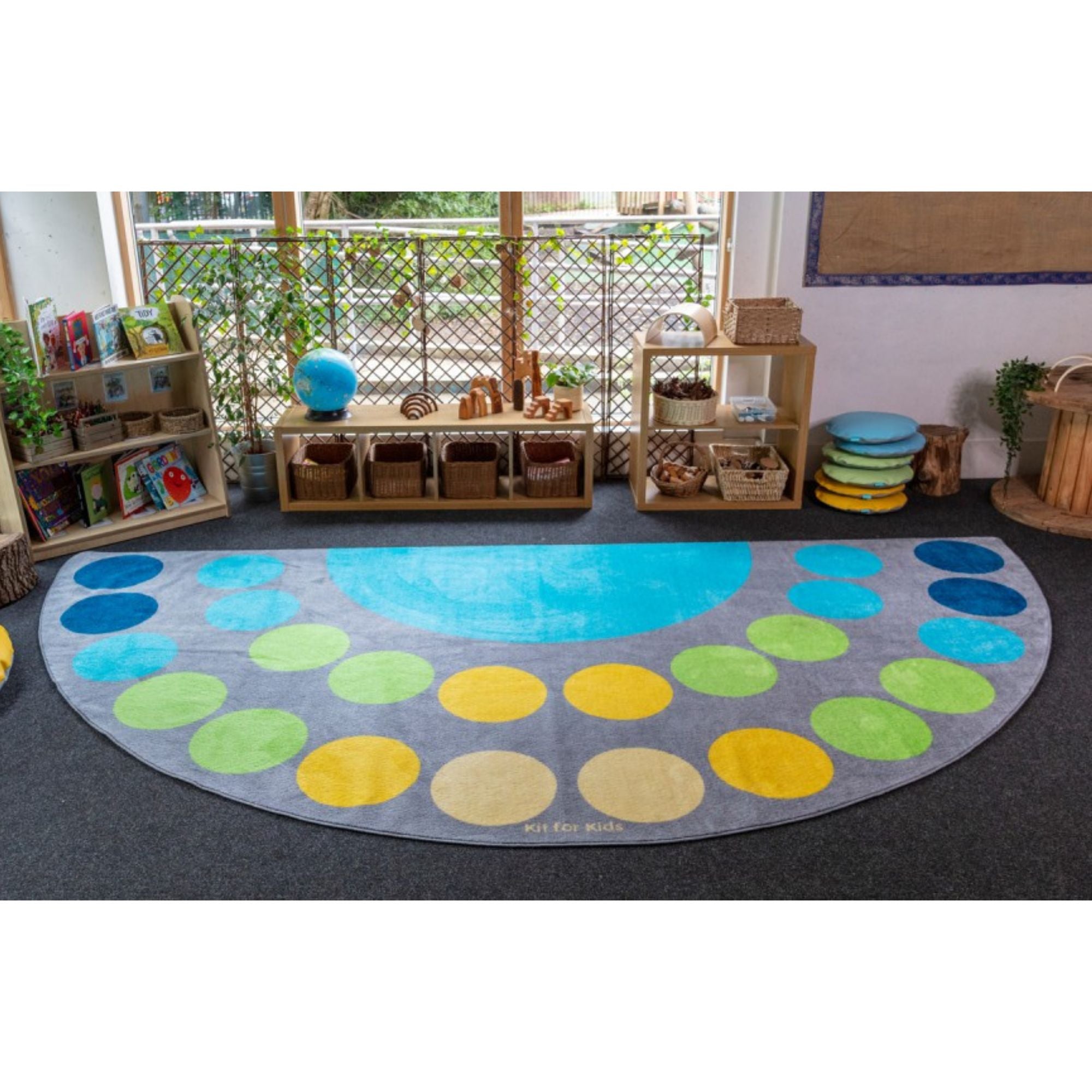 Large Semi Circle Placement Carpet 4x2m