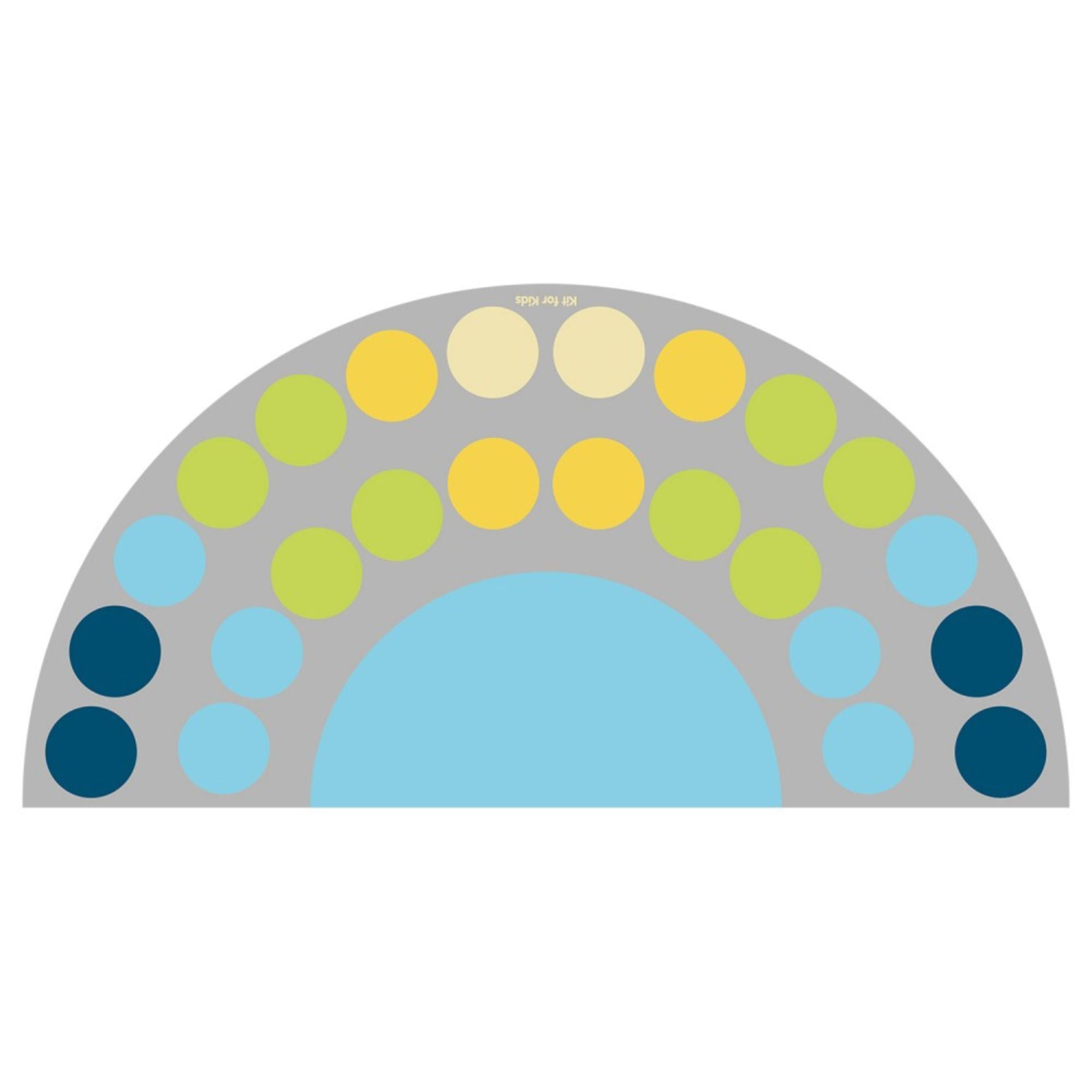 Large Semi Circle Placement Carpet 4x2m