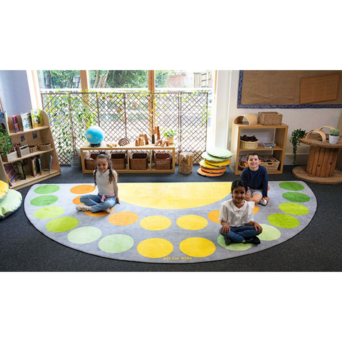 Large Semi Circle Placement Carpet 4x2m
