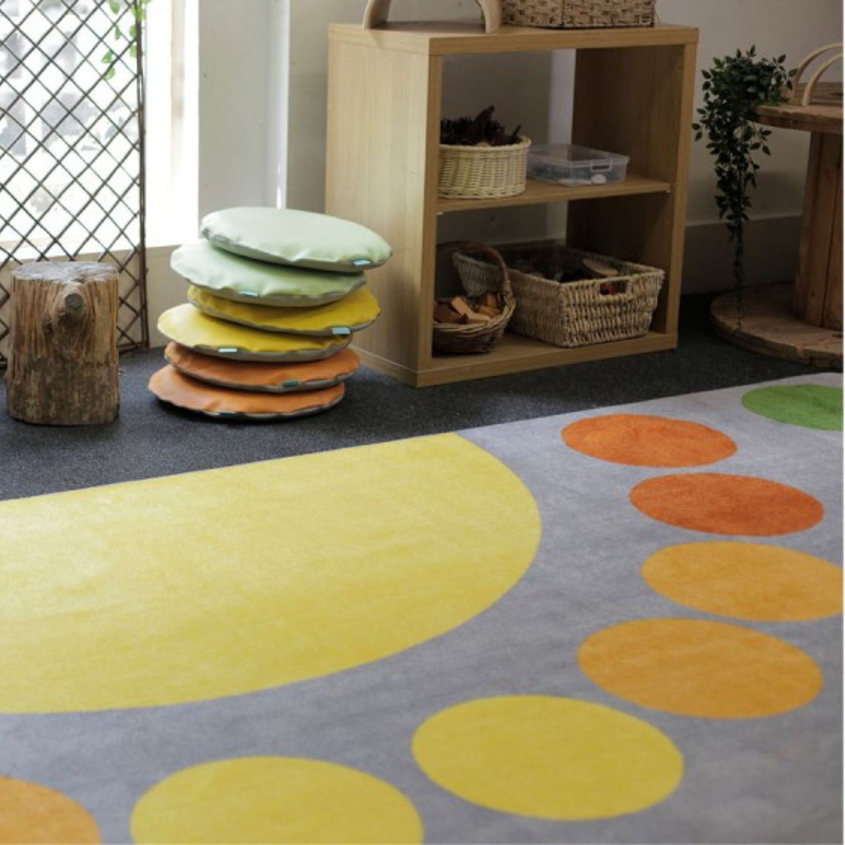 Large Semi Circle Placement Carpet 4x2m