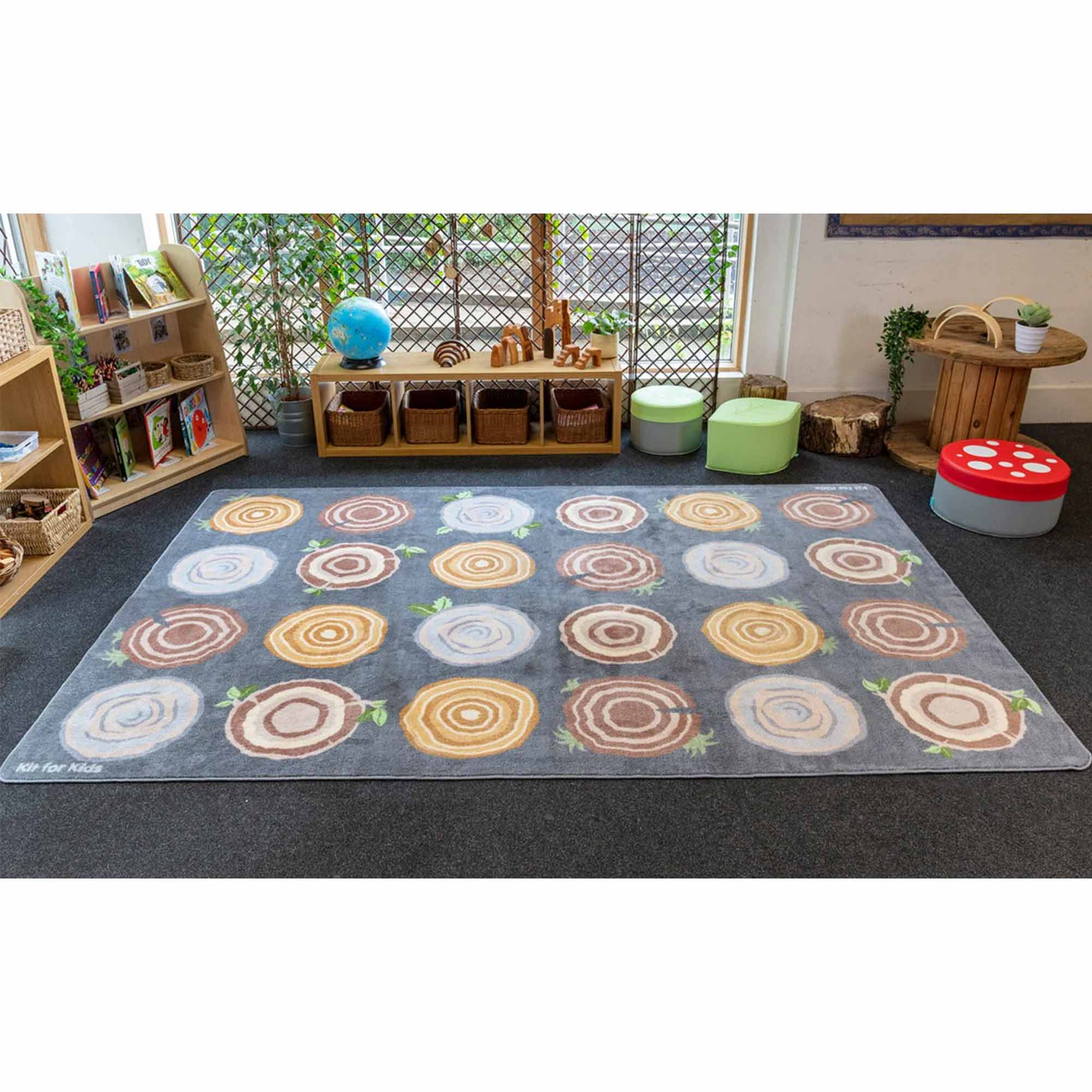 Natural World™ Tree Stump Placement Carpet 3x2m – 24 Places