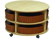 Circular Storage Unit With 8 Baskets