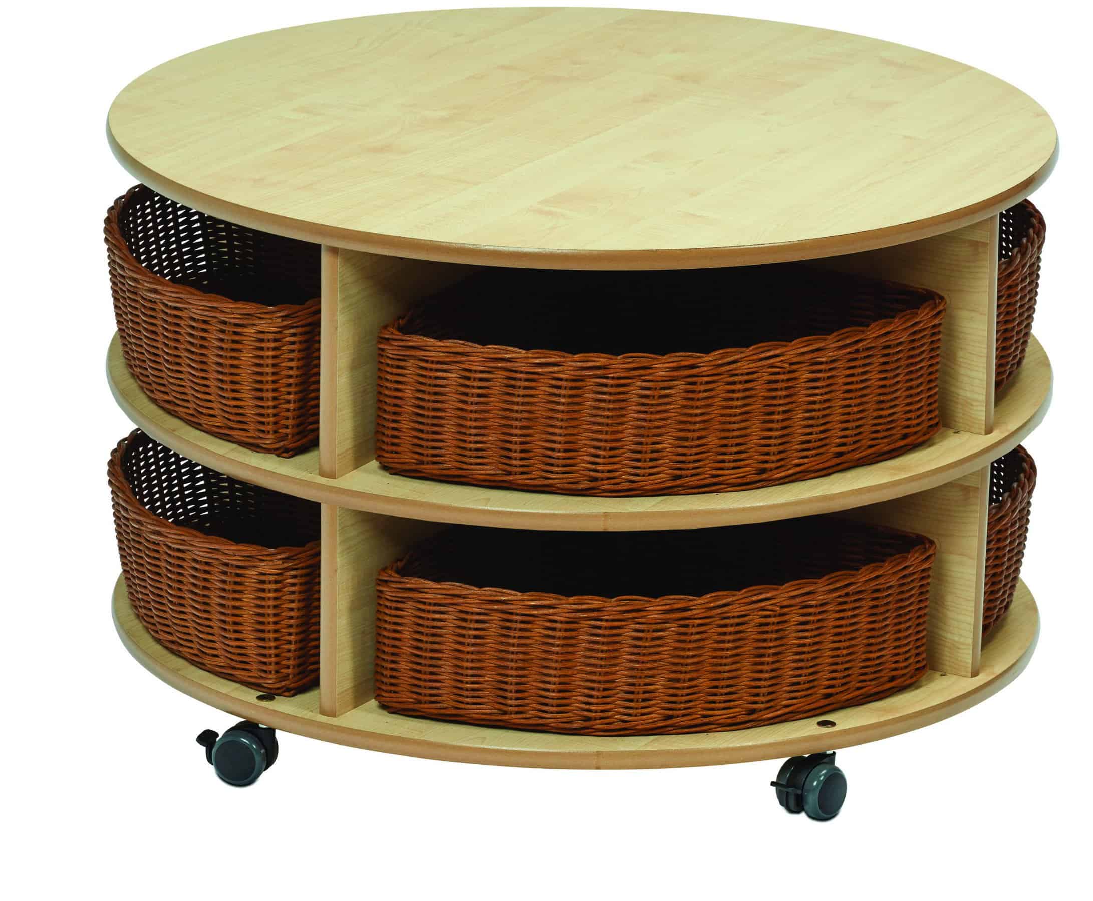 Circular Storage Unit With 8 Baskets