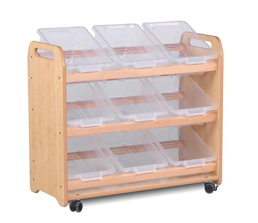 Tilt Tote With 9 Clear Baskets