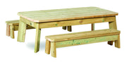Pre-School Rectangular Outdoor Table & Bench Set