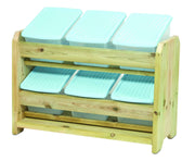 Outdoor Tilt Tote Unit With 6 Clear Tubs