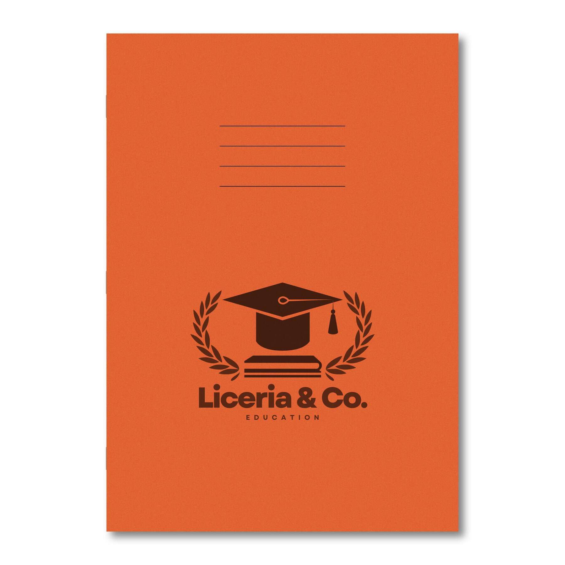 Classic Overprinted Exercise Books A4 80 Pages 10mm Squares Orange - Pk50