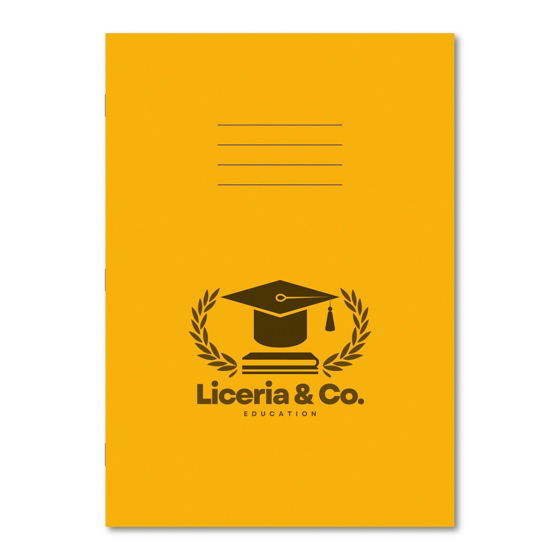 Classic Overprinted Exercise Books A4 64 Pages - 20mm Squares Yellow - Pk50