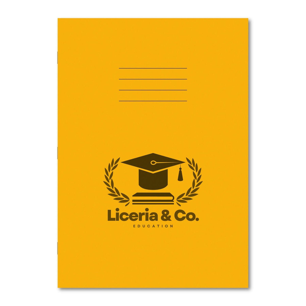 Classic Overprinted Exercise Books A4 80 Pages 7mm Squares Yellow - Pk50