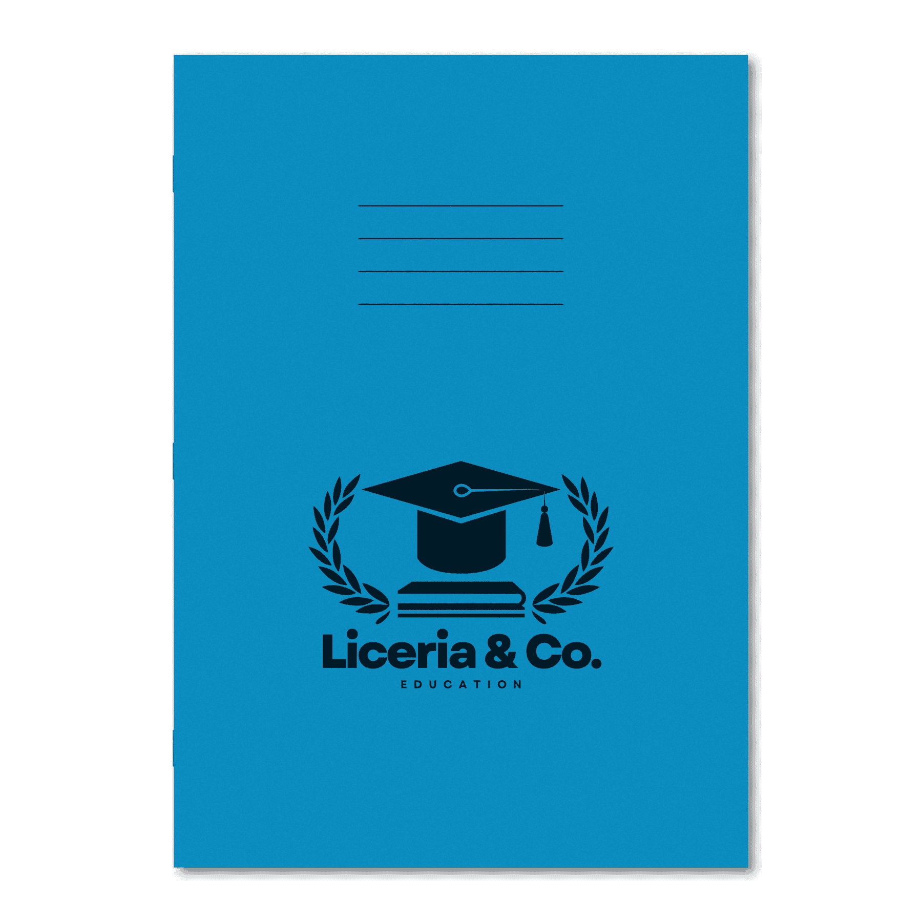 Classic Overprinted Exercise Books A4 80 Pages 8mm Ruled Light Blue - Pk50