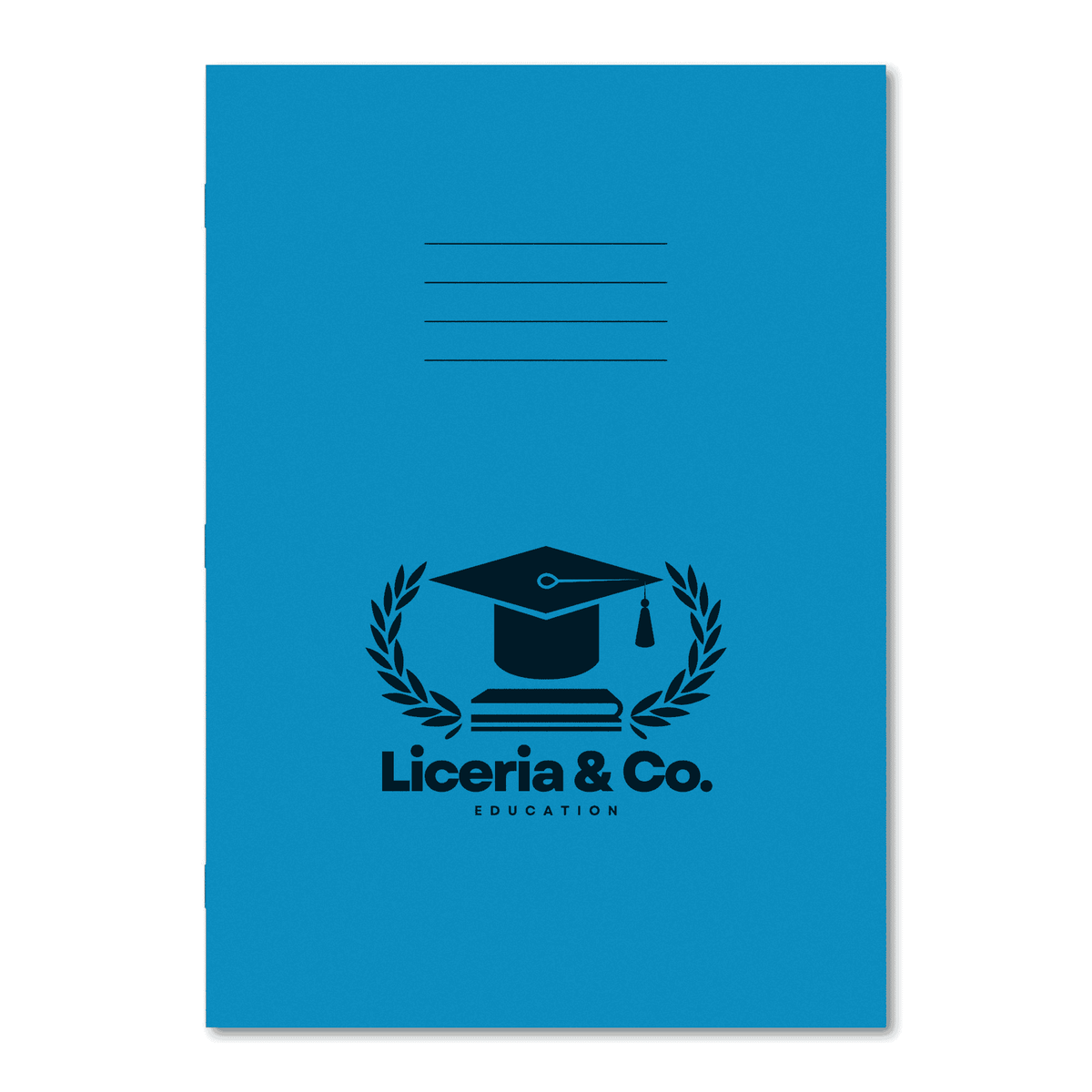 Classic Overprinted Exercise Books A4 64 Pages 5mm Squares Light Blue - Pk50