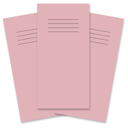 Classic Exercise Books 8x4" 32 Page 10mm Squares Vivid Pink - Pk100