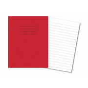 Classic Exercise Books 8x6.5" 48 Page 15mm Ruled Red - Pk100