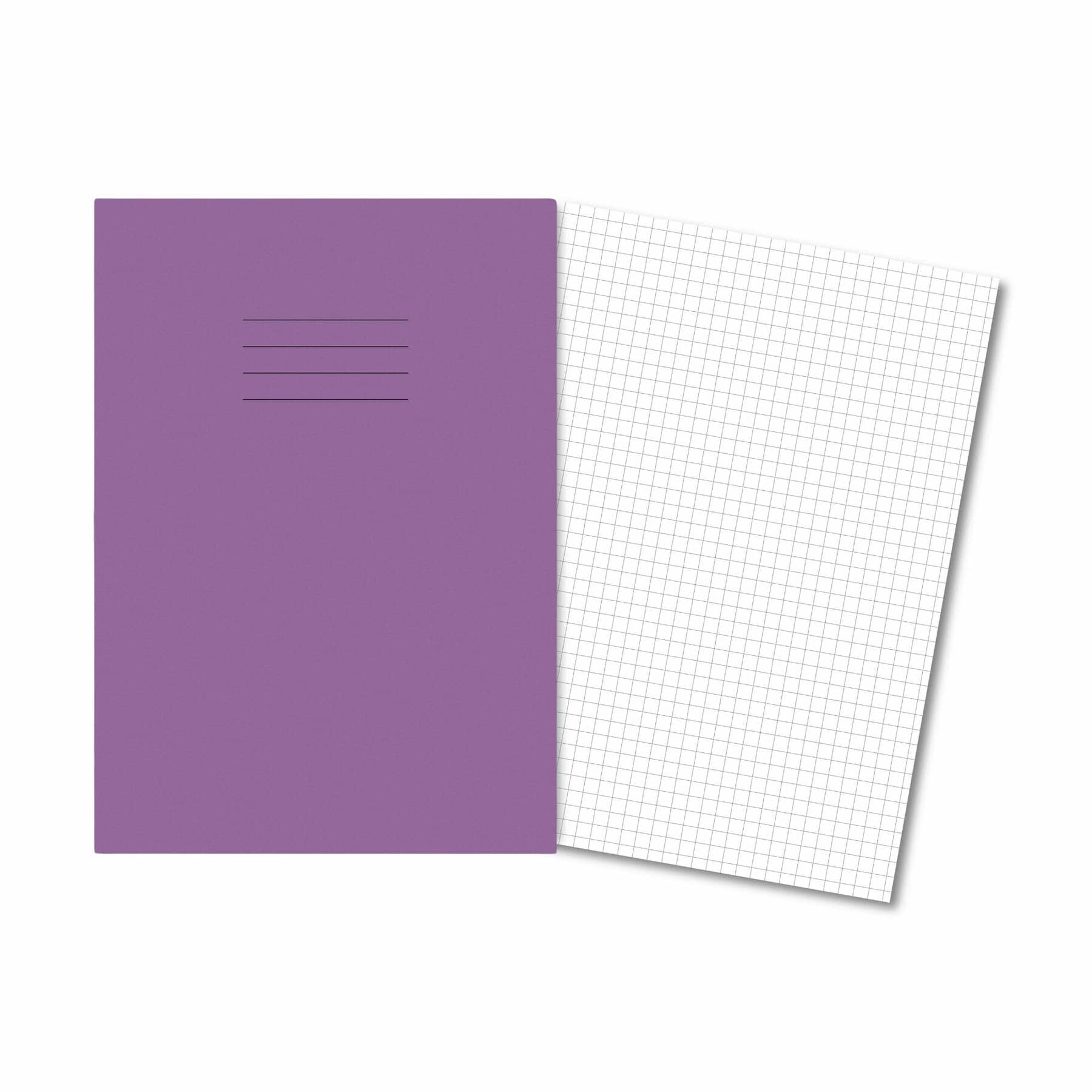Classic Exercise Book A4 80 Pages 7mm Squares - Purple 50 Pack