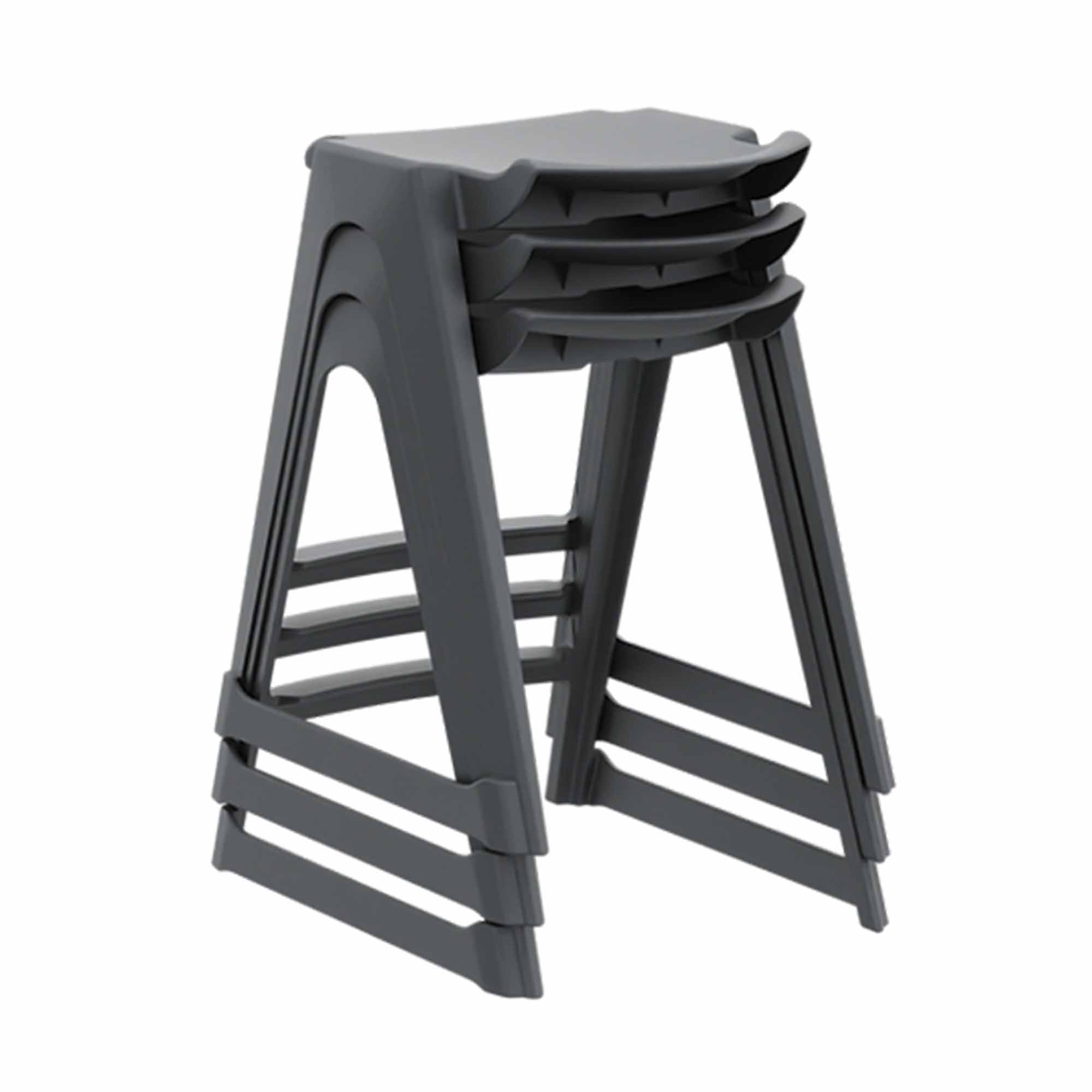 EN One Piece Skid Base Stool - Night Grey