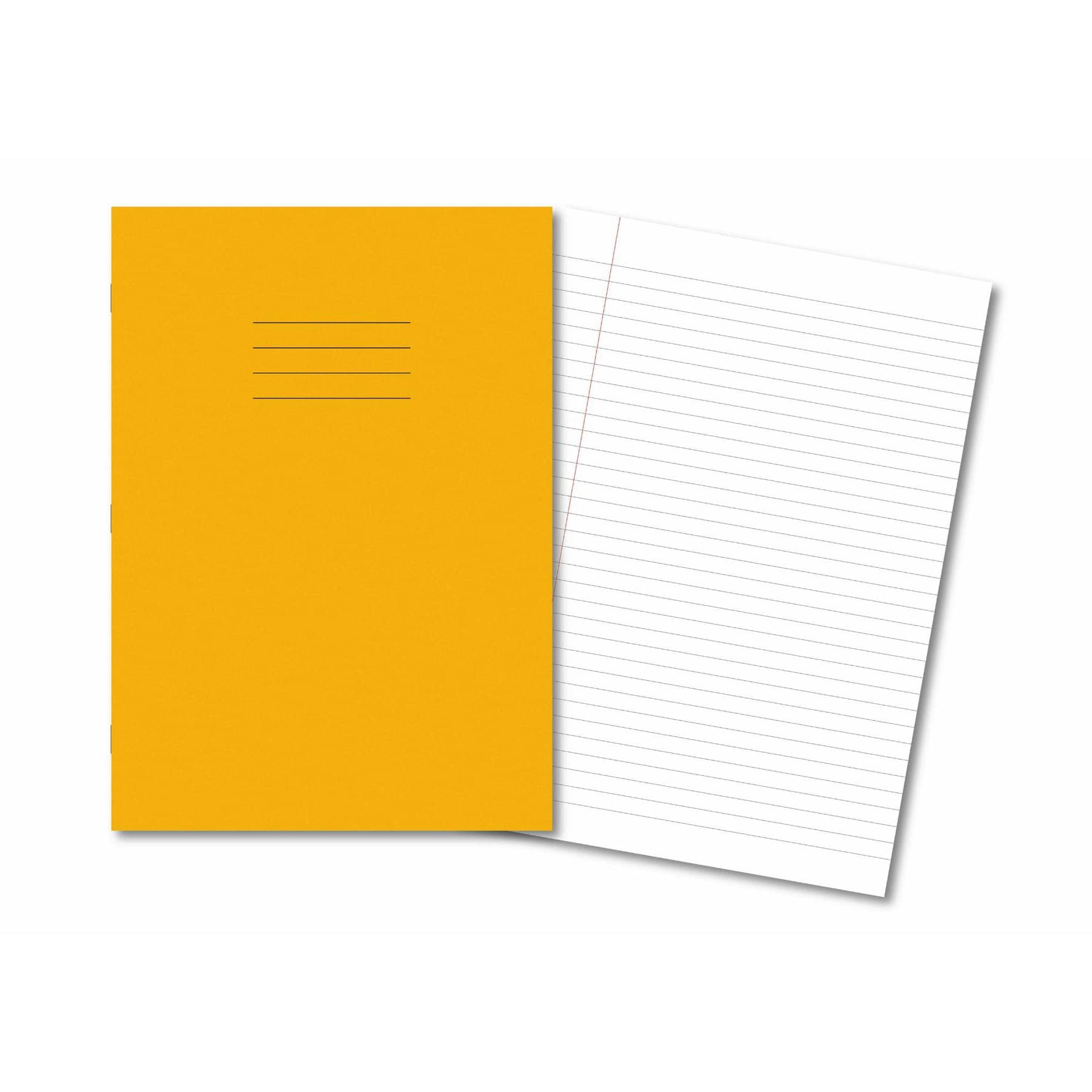 Exercise Books A4+ 80 Pages 15mm Ruled & Margin Yellow - Pk45