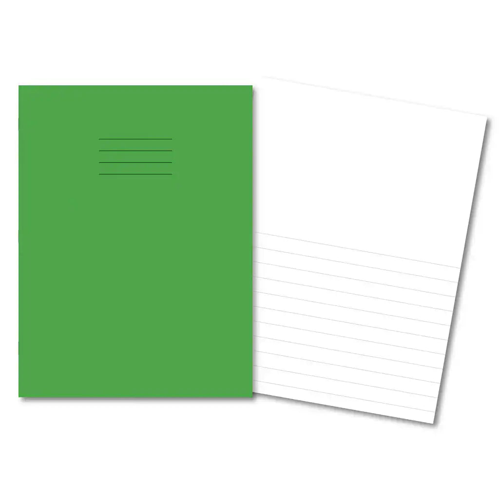 Classic Exercise Books A4+ 80 Pages Top Blank/Bottom15mm Ruled Light Green - Pk45