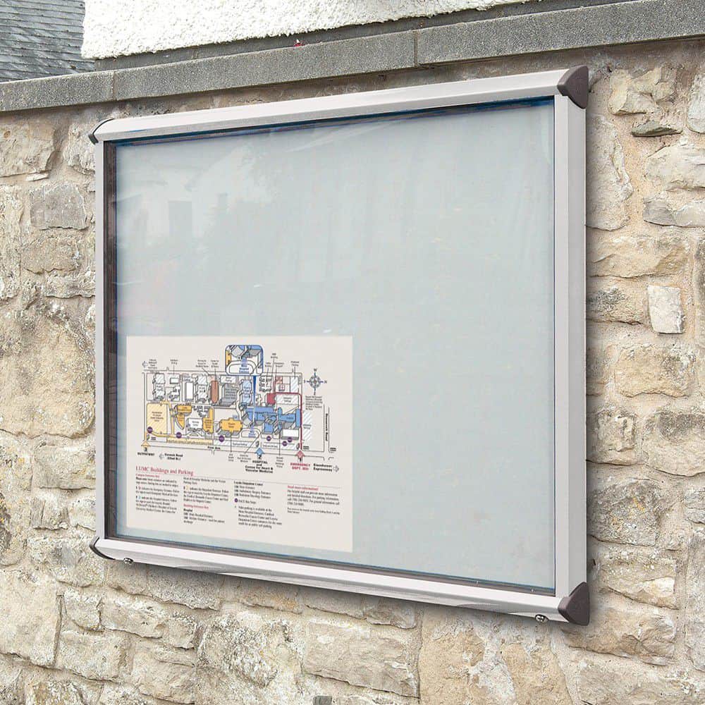 Shield® Exterior Showcase Noticeboard - 1050 x 1182mm